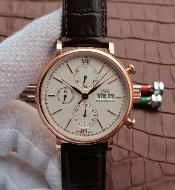 Replica IWC Portofino Chronograph IW391020 RG White Dial - Top club