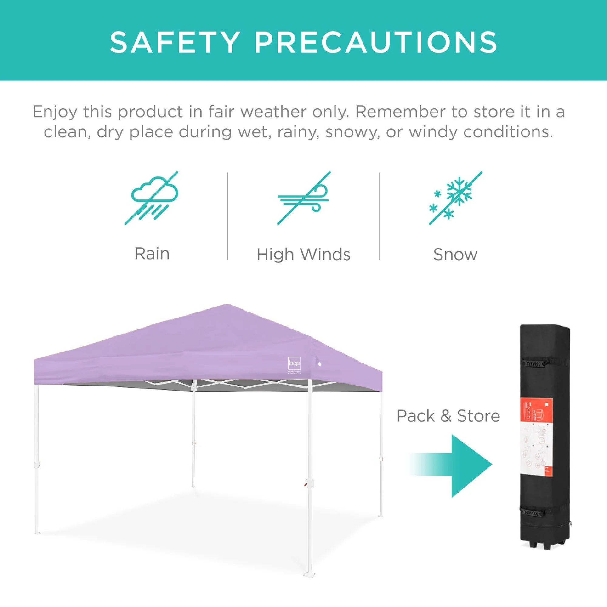 Best Choice Products 10x10ft Easy Setup Pop Up Canopy w/ 1-Button Setup, Wheeled Case, 4 Weight Bags - White - Image 29