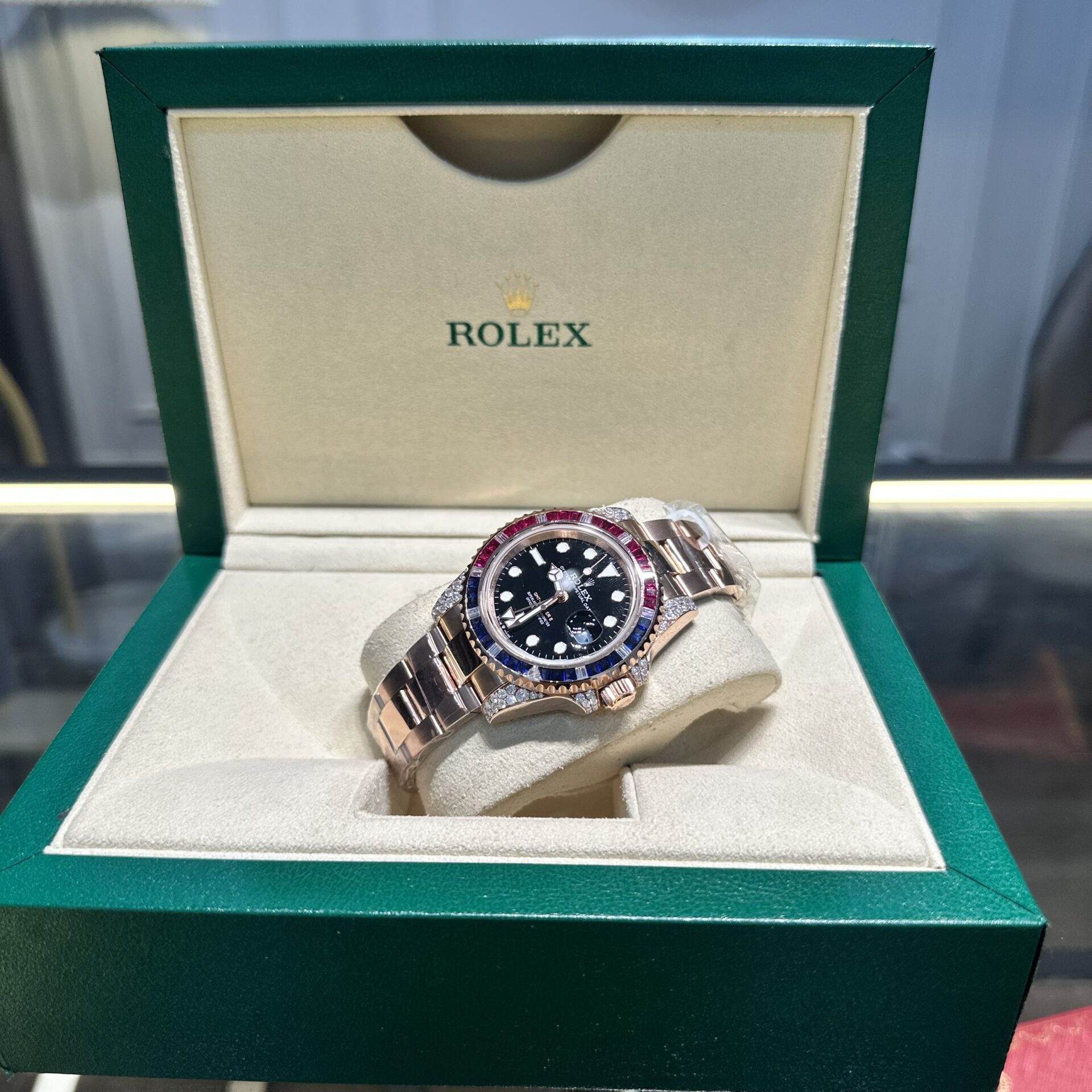 Rolex GMT-Master II 126755 SARU Replica Watch Gold Wrapped Moissanite 41mm - Top club