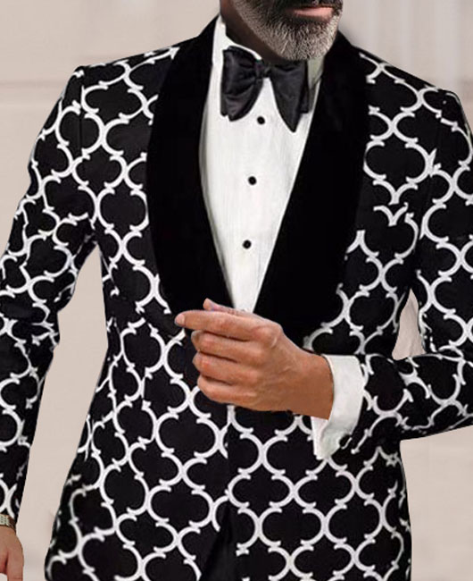 Casual Calico Single Breasted Decor Blazer