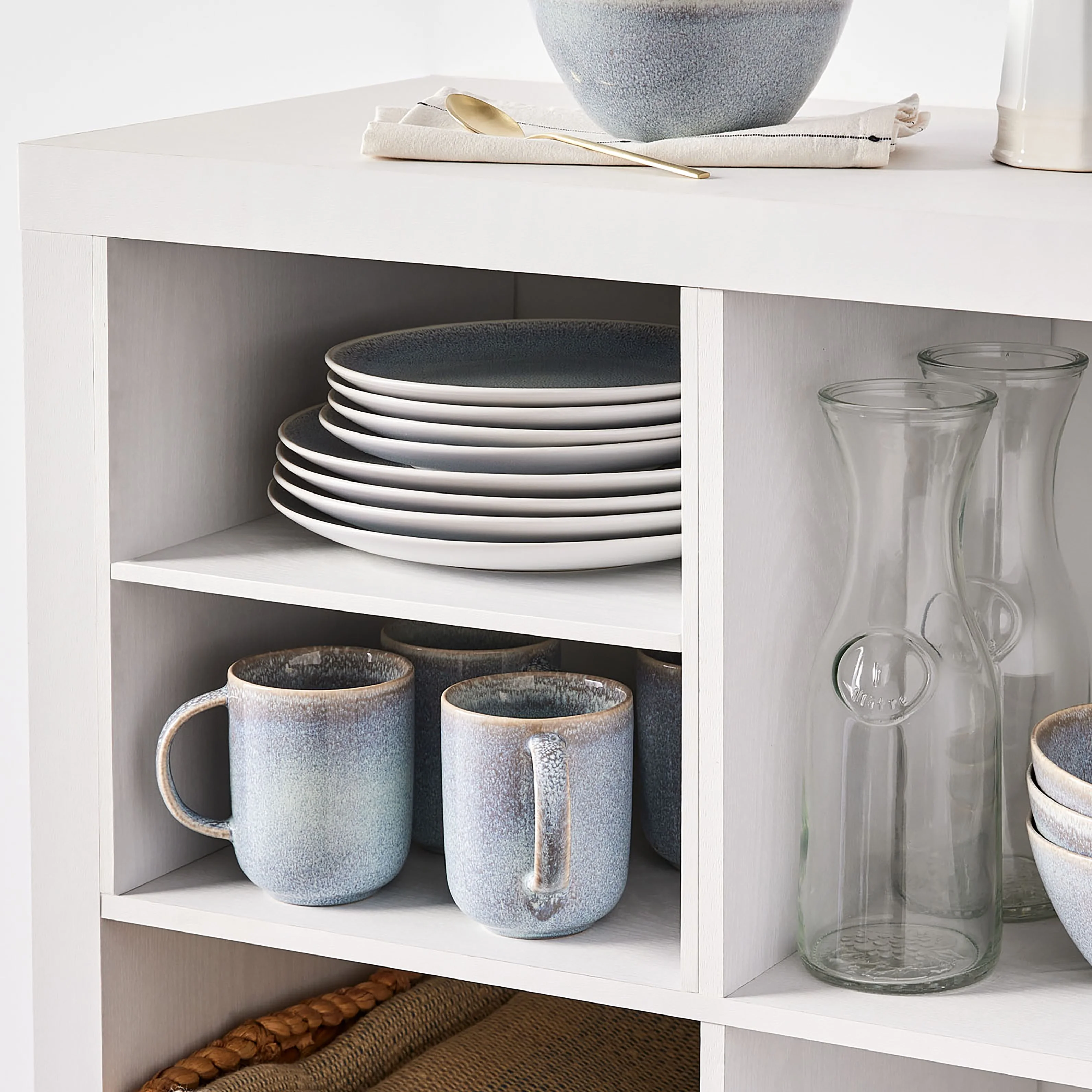 Better Homes & Gardens 9 Cube and 3 Better Homes & Gardens Quad Inserts Bundle-Tobacco Oak - Image 9
