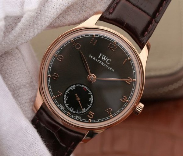 Replica IWC ZF Portuguese IW545406 RG Brown Dial Leather Strap A6498 - Elite Watch Atelier