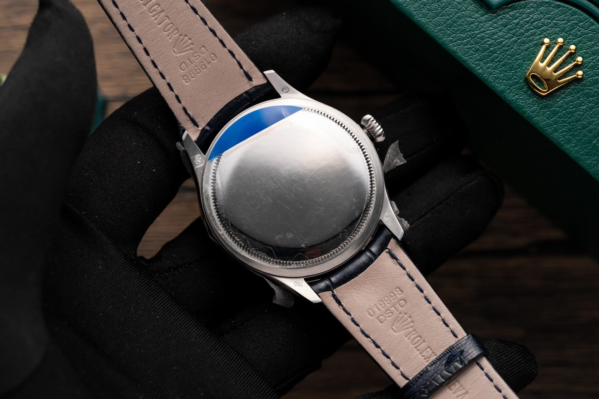 Rolex Replica 1:1 Watch Cellini Date 50519 Blue Dial Leather Strap 39mm - Top club