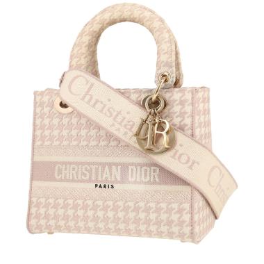 Dior Lady D-Lite handbag in pink canvas1:1High-quality replica