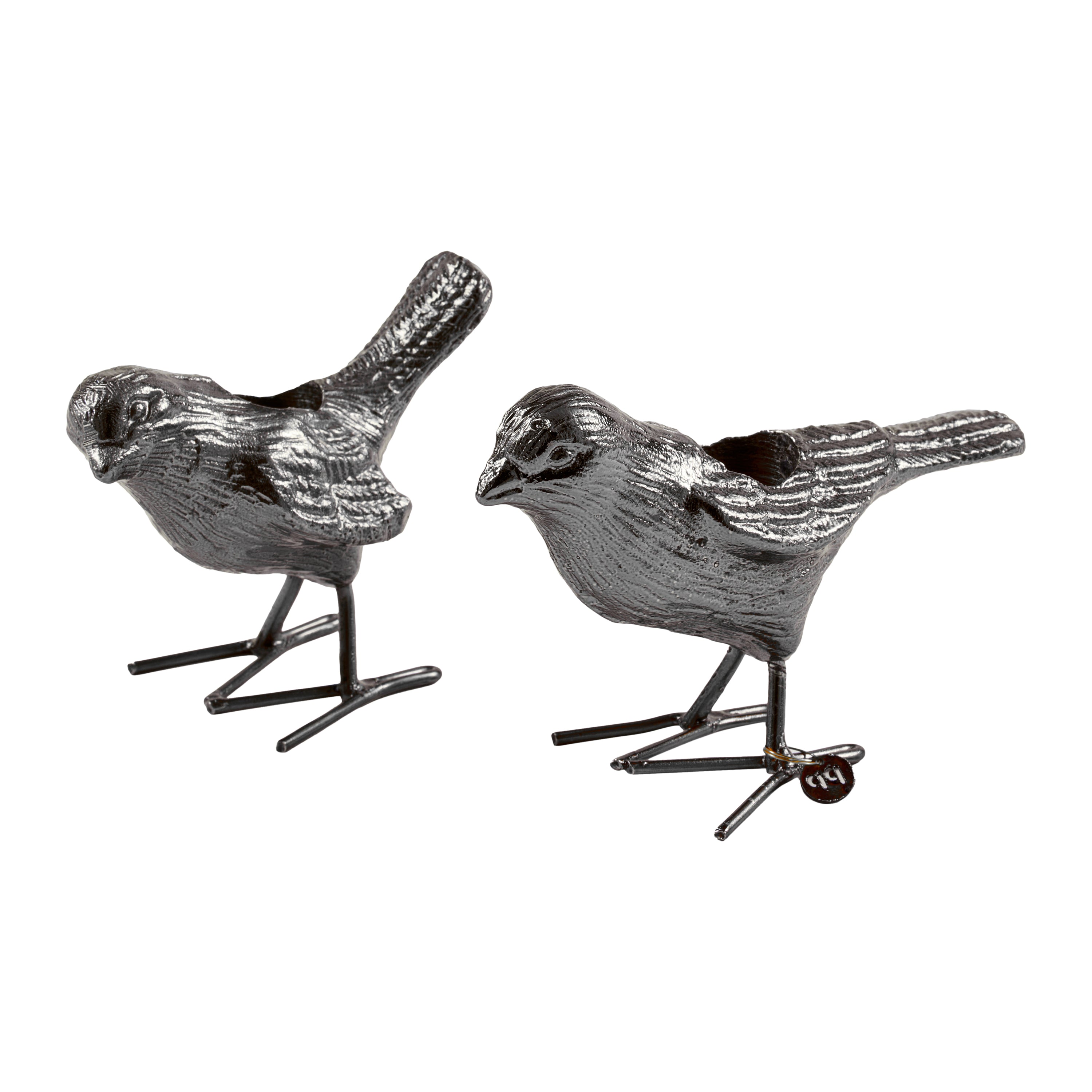 POLSPOTTEN Flock Of Birds Kandelaar Set van 2 - Donkergrijs