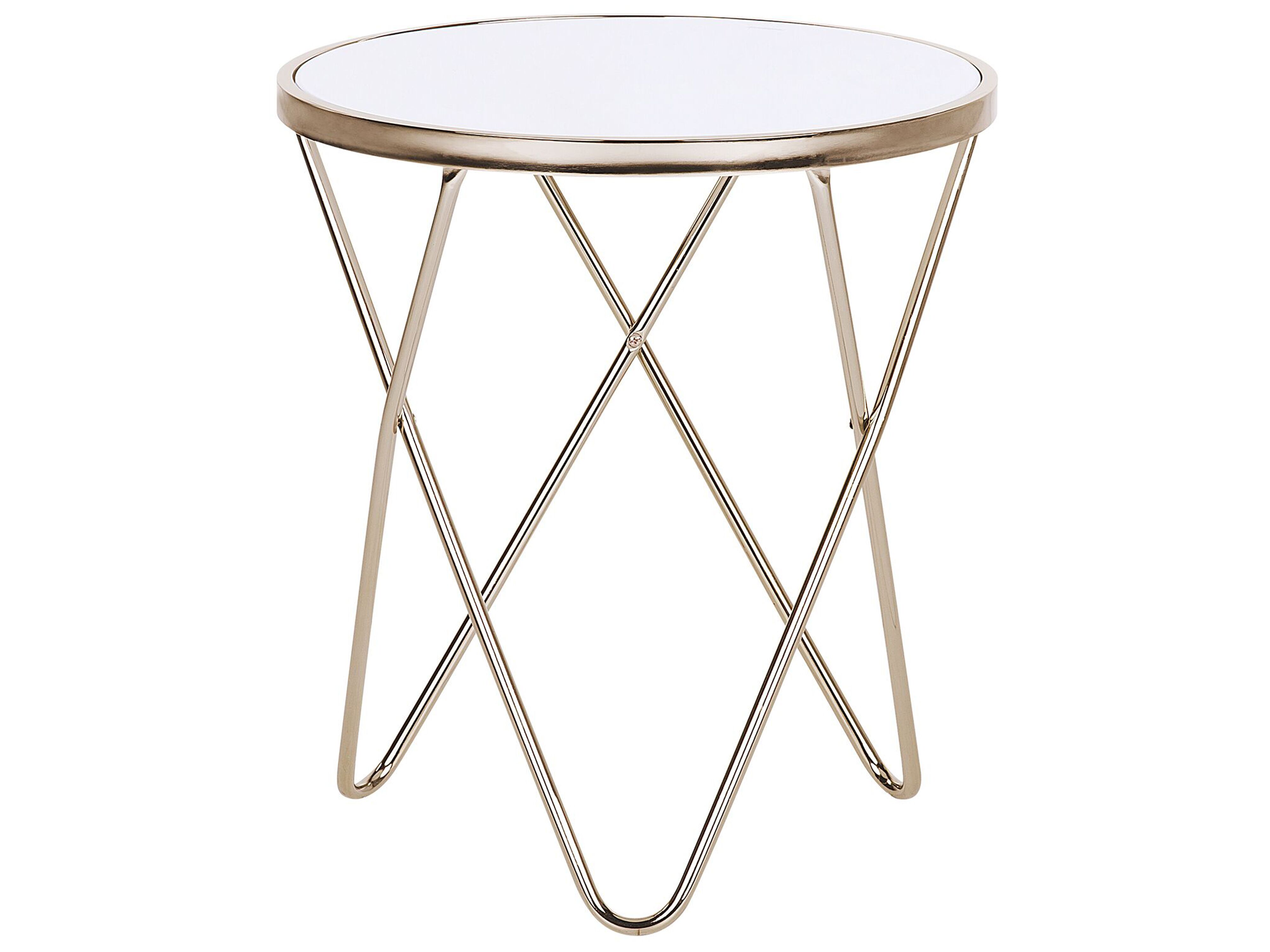 Side Table MERIDIAN Tempered Glass Gold