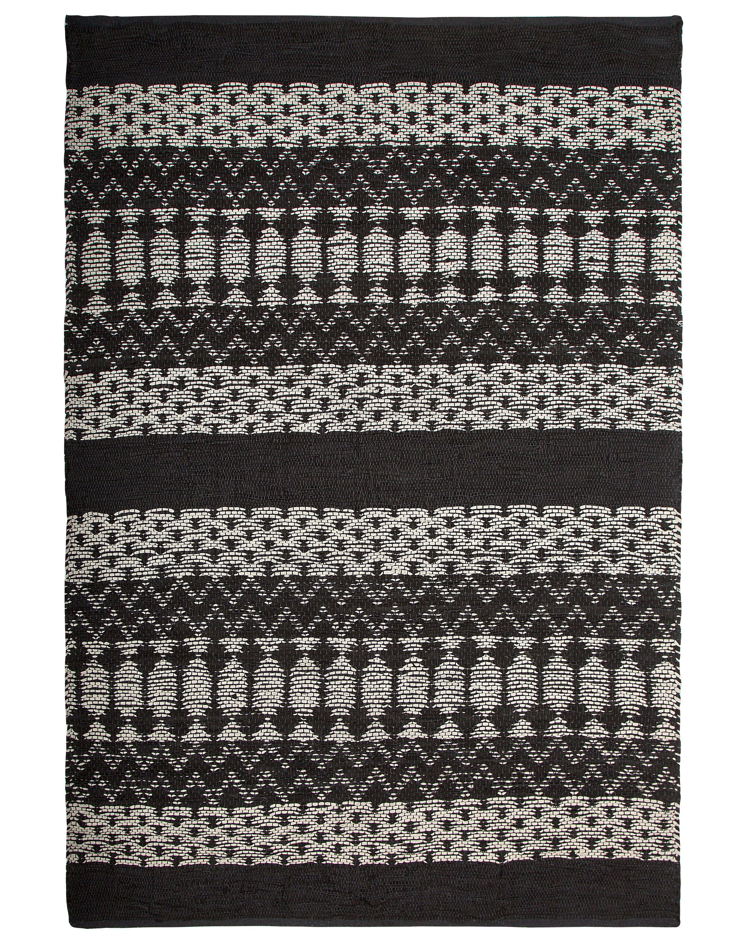 Rug SOKUN Black 140 x 200 cm Leather