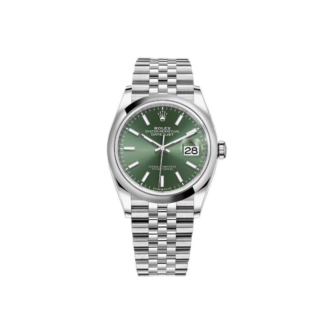 ROLEX Rolex Datejust Water Resistant/Date Ladies Automatic Mechanical Watch Mint Green Dial 36mm Silver Steel Memorial Strap m126200-0023(1:1 replica) - Top club