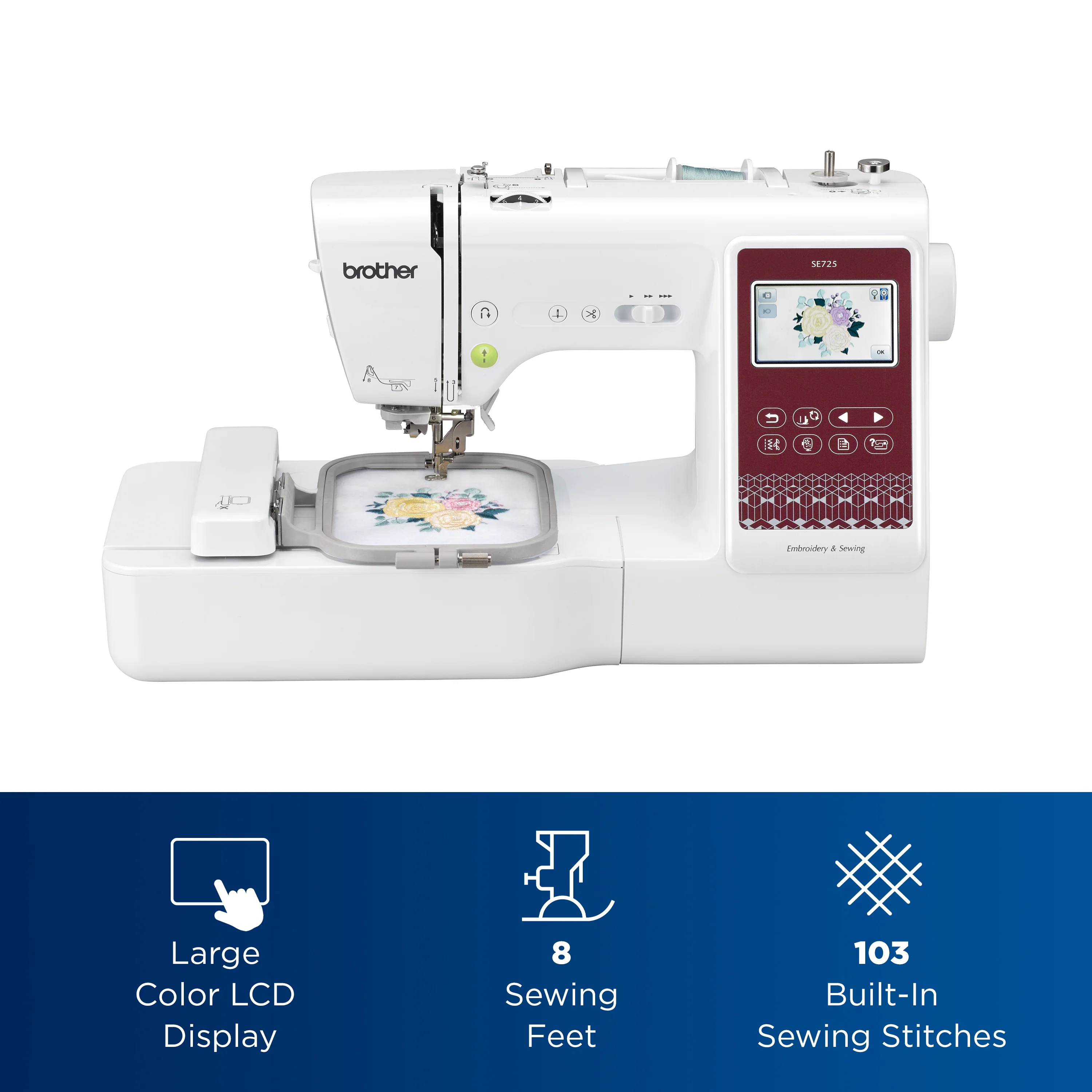 Brother SE725 Sewing and Embroidery Machine with Artspira App, 50 Free Designs - Image 11
