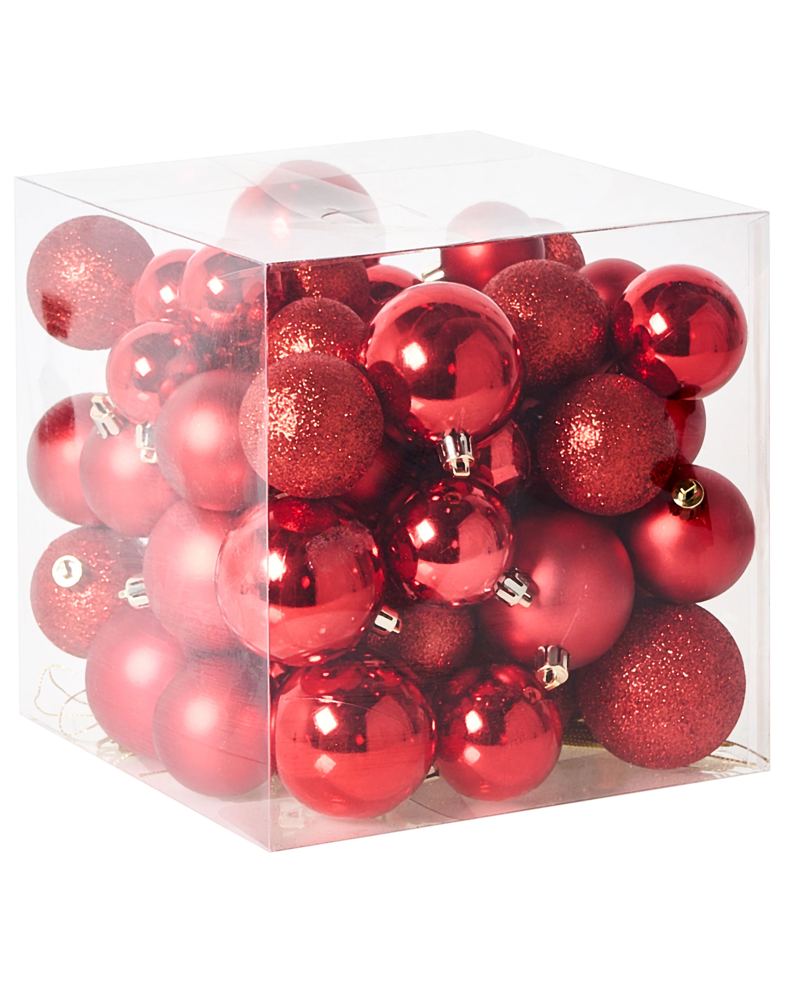 Set of 60 Baubles TYIN Red