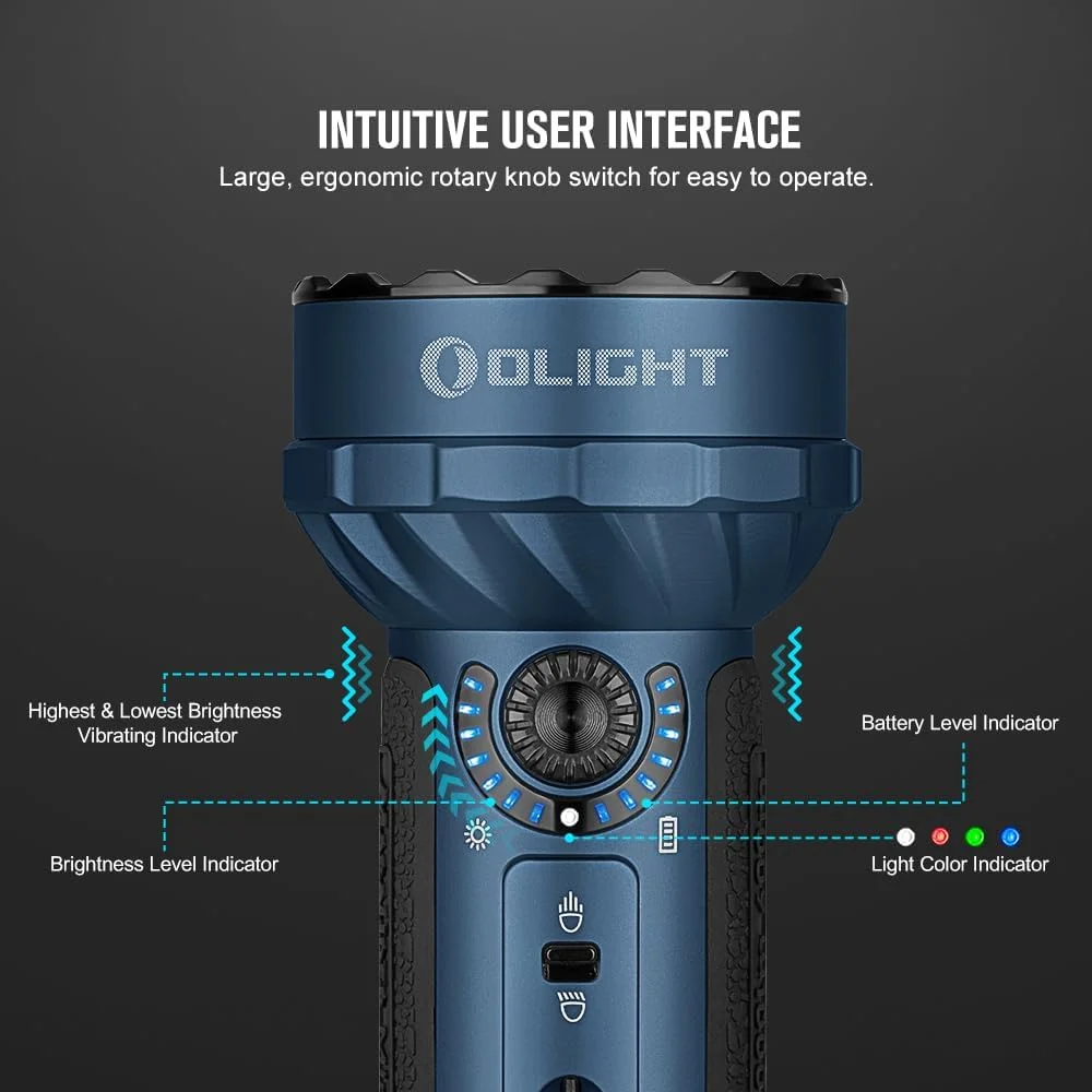 OLIGHT Marauder Mini 7,000 Lumens Bright Flashlight with 600 Meters Beam Distance, Powerful RGB Lights, Magnetic Rechargeable for Outdoors Work, Hunting, and Searching(Black) - Image 17