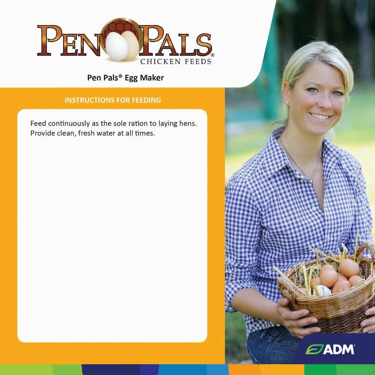 ADM Pen Pals 50 Lb. Egg Maker Chicken Feed Crumble