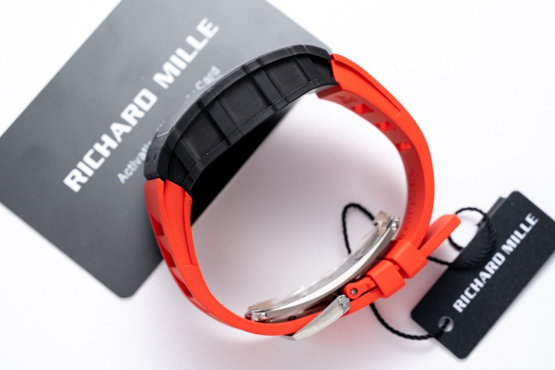Richard Mille RM35-01 Replica 1:1 Watch Red Rubber Strap 45mm - Top club