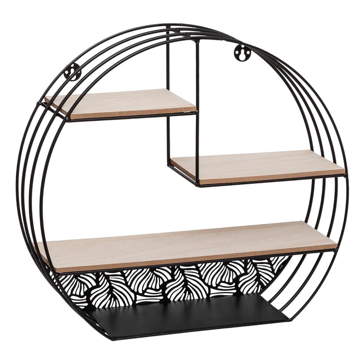 Metal wall shelf "Mirna" Black, 40x36 cm