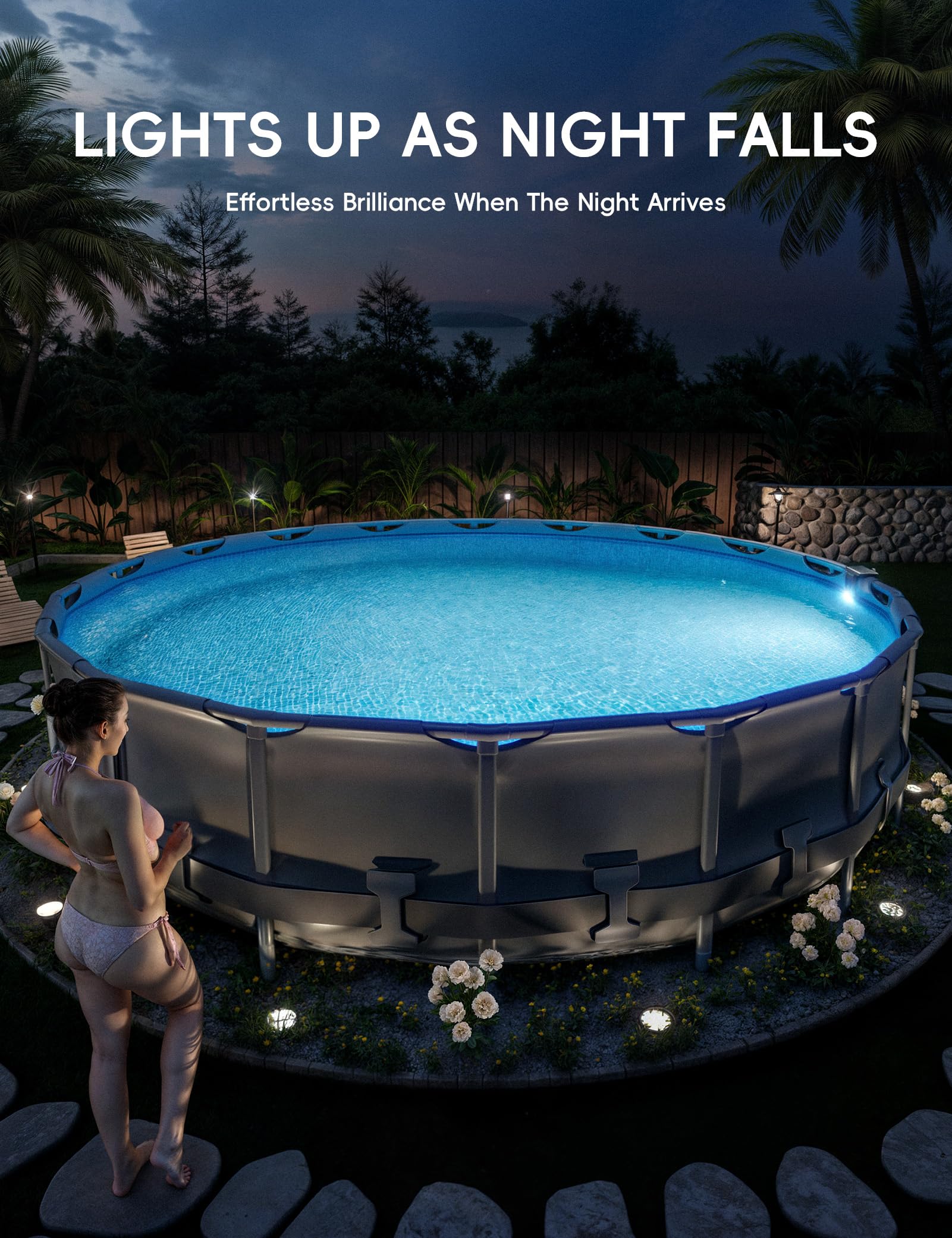 Solar LED Pool Light - 42 LEDs, 10 Color Options - Image 22 Solar LED Pool Light - 42 LEDs, 10 Color Options - Image 22