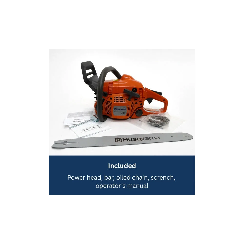 Restored Husqvarna 440 18" Bar 40.9cc 2.4HP 2 Cycle Gas Chainsaw (Refurbished) - Image 3