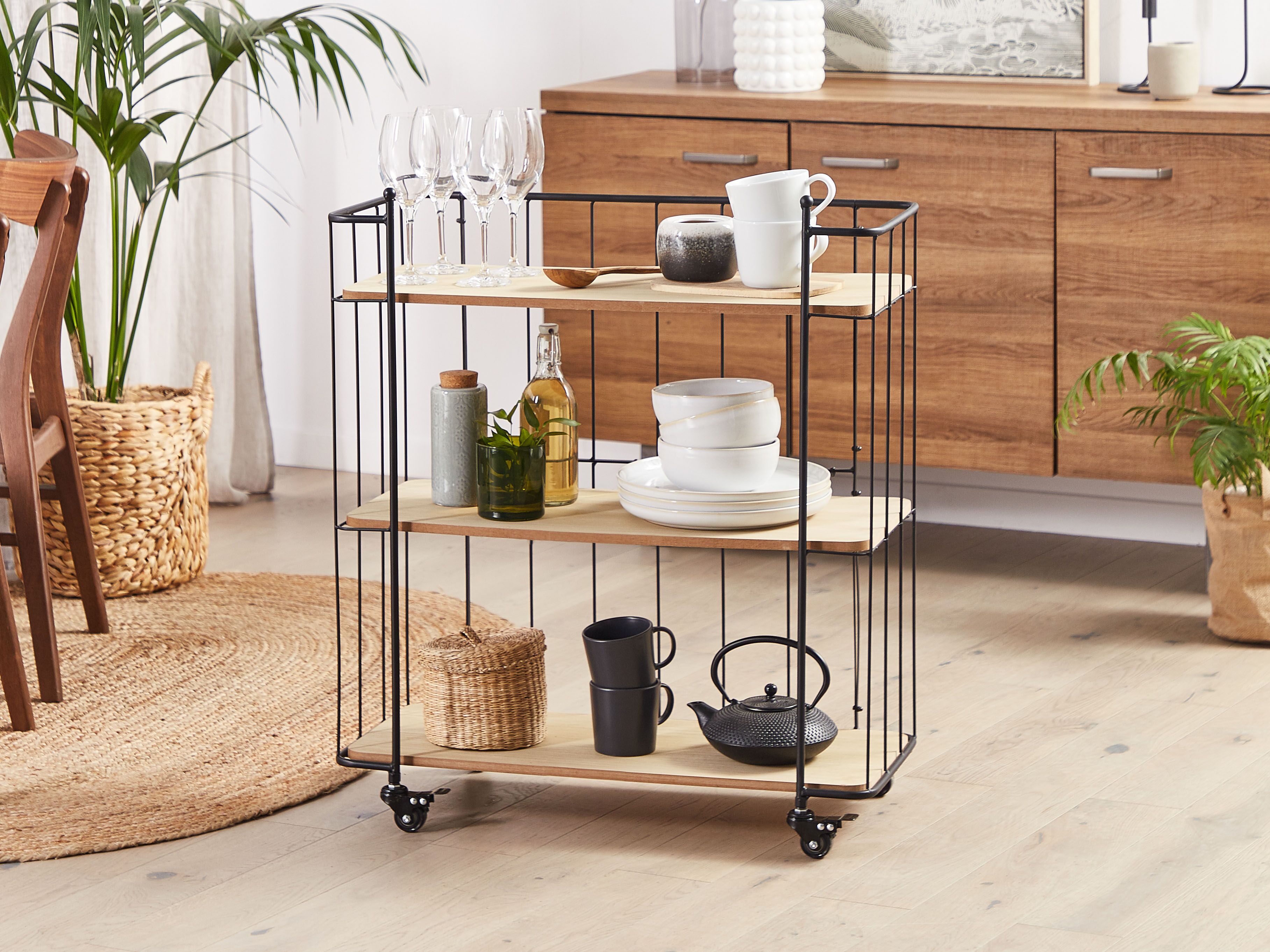 Kitchen Trolley GABBS Metal Black