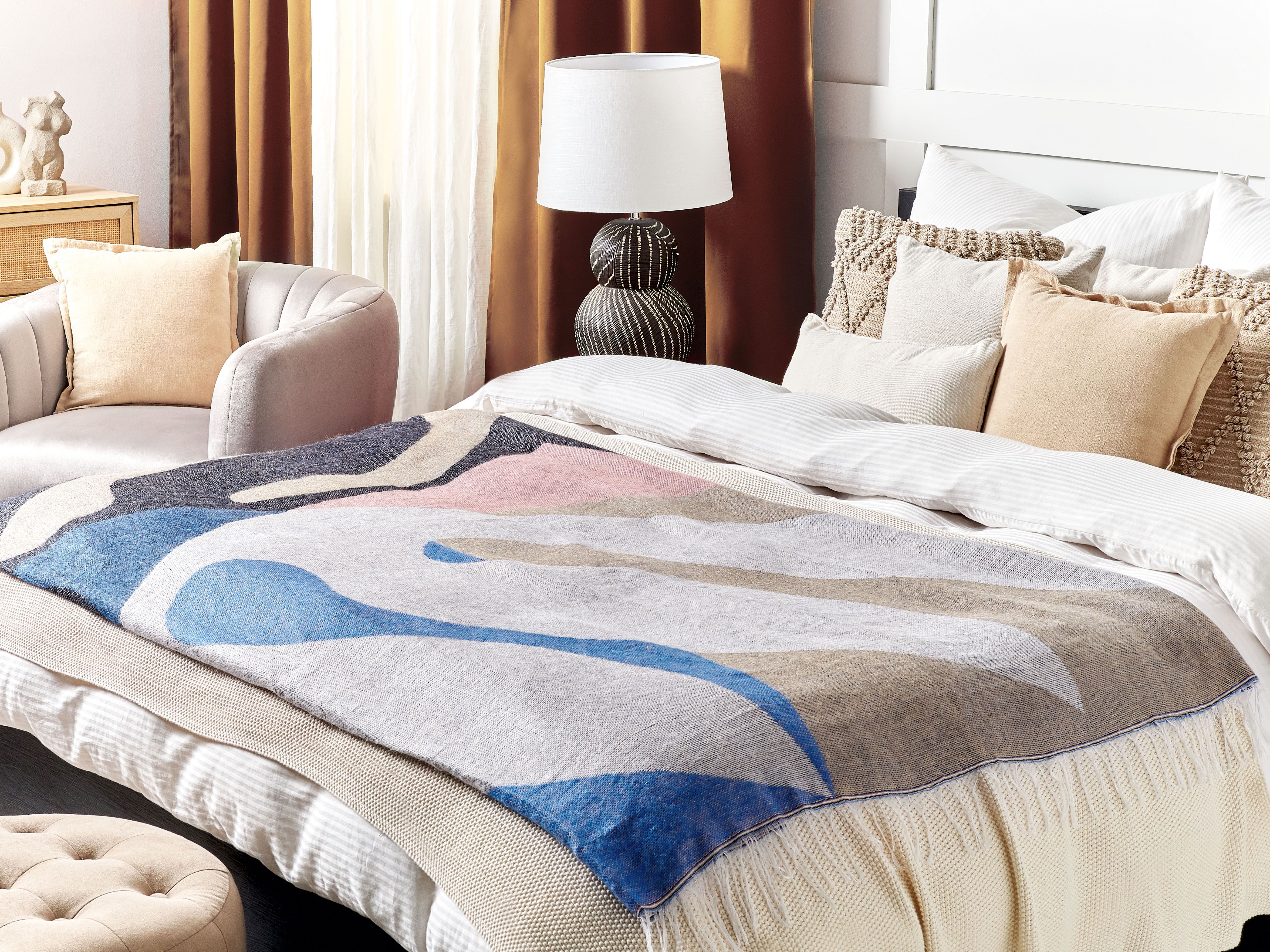 Blanket YALADI Fabric 130 x 170 cm Multicolour