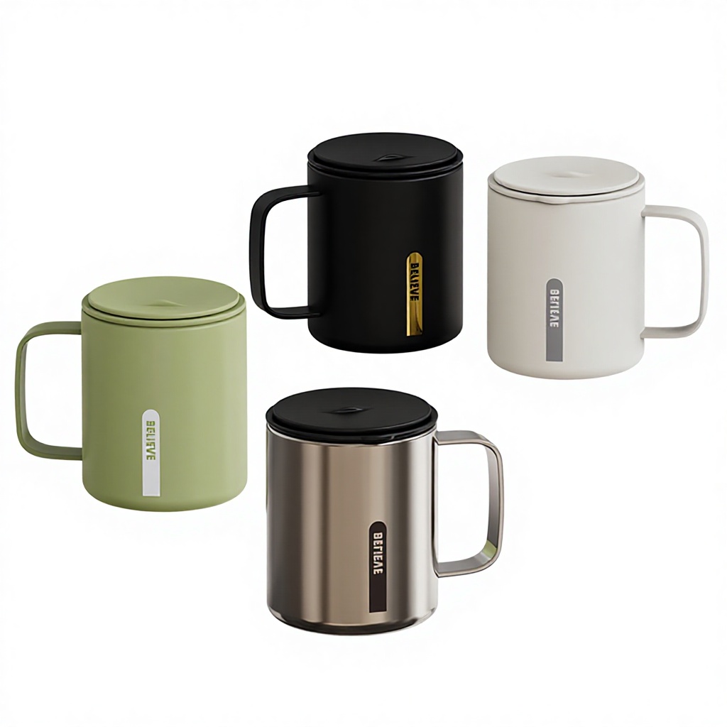 Modern 316 Stainless Steel Office Cup Tea Thermos Water Cup Drink Thermos Cup Coffee Mug for Office Advertising Gift
