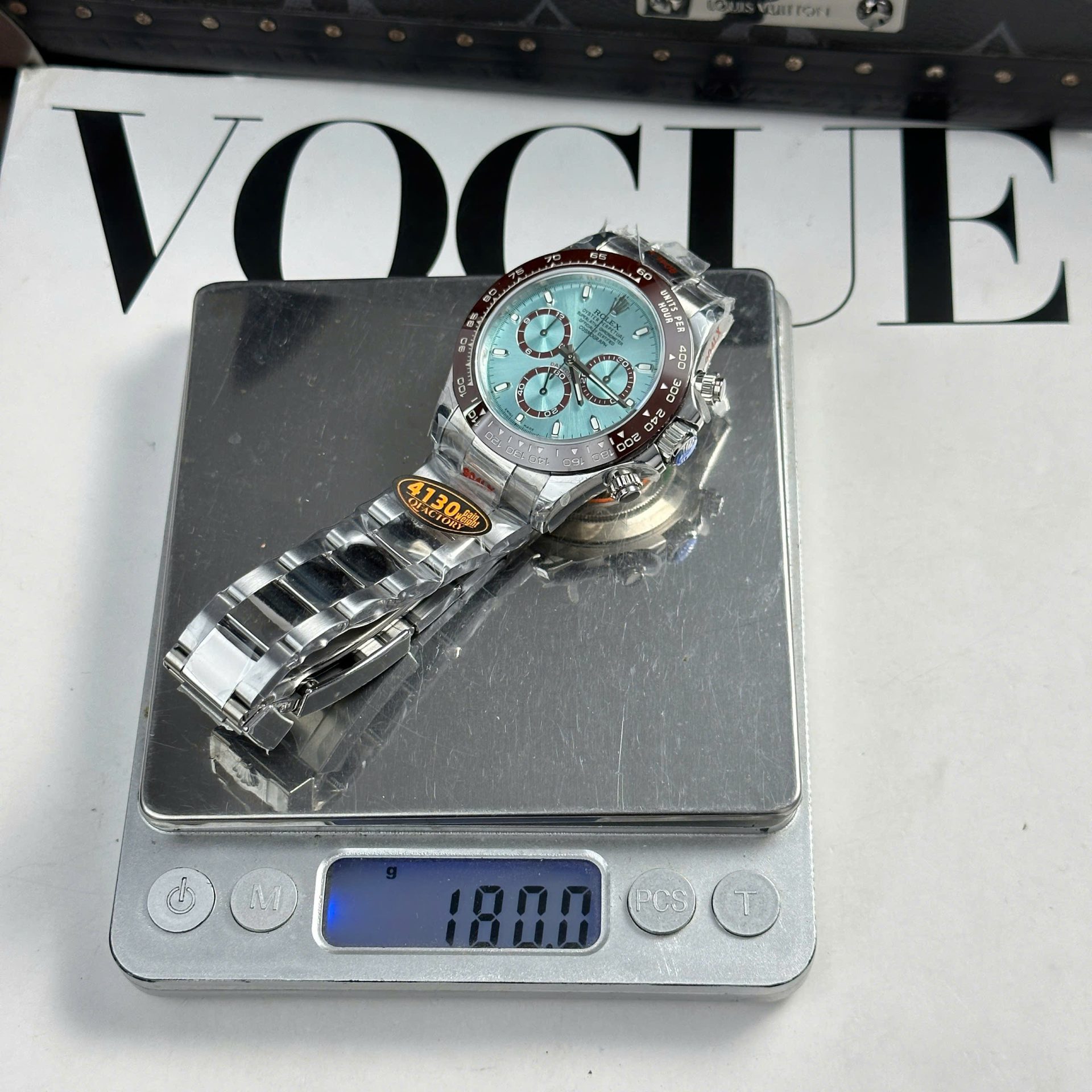 Rolex Daytona Ice Blue 116506 Best Replica Watches Refined Weight 180 Grams QF Factory 40mm - Top club