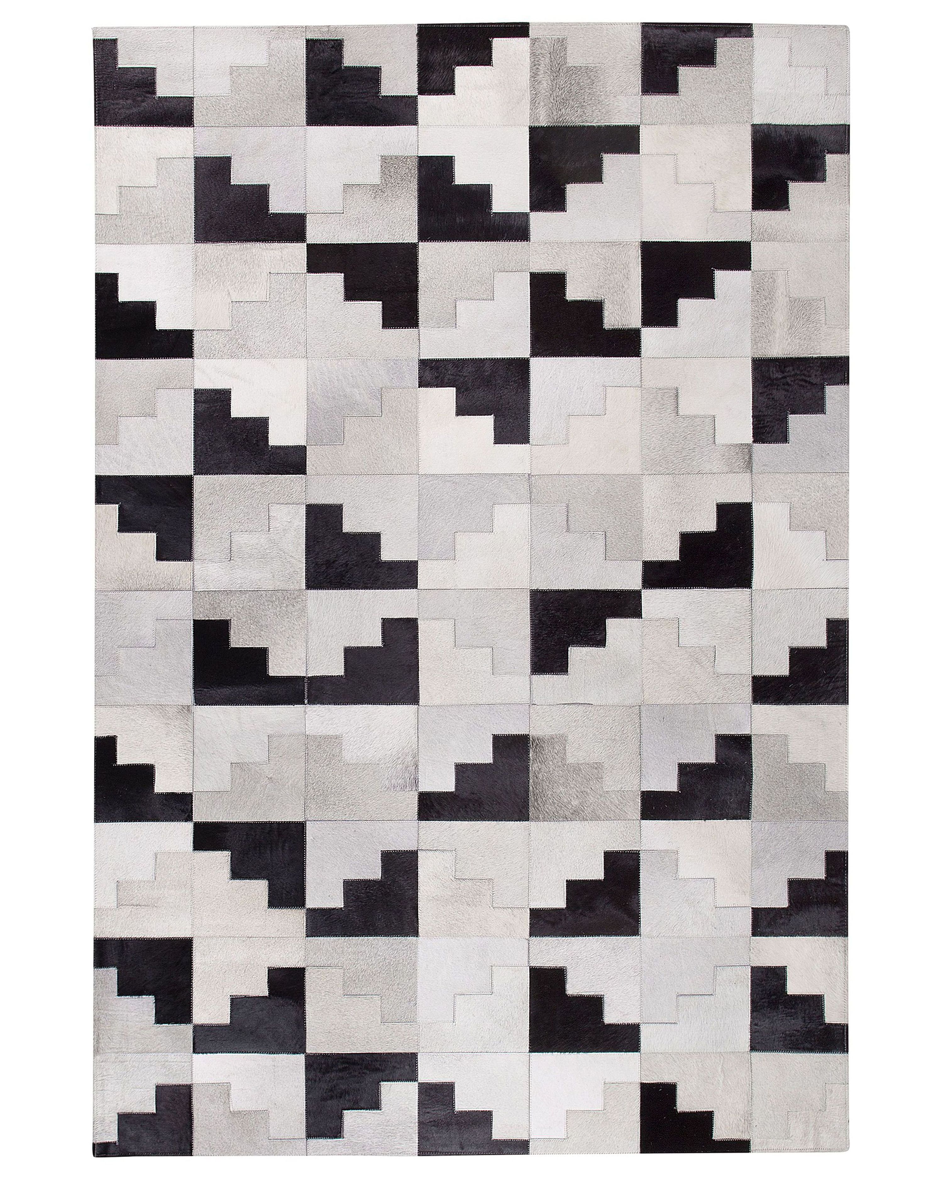 Rug EFIRLI Grey 160 x 230 cm Leather