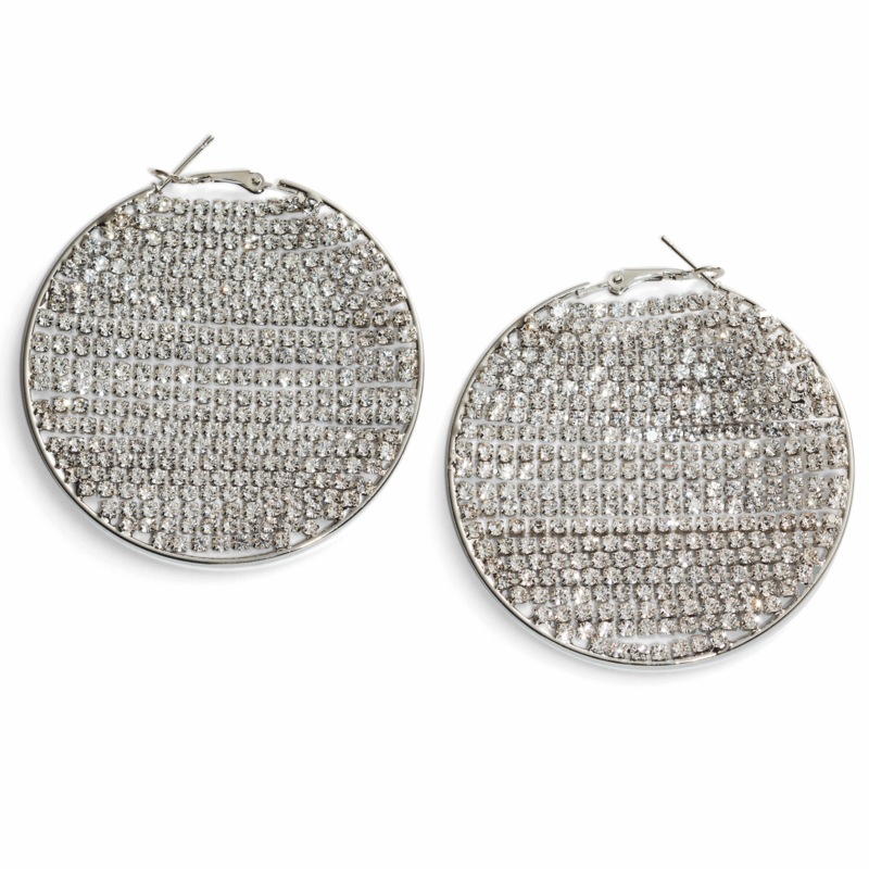 Crystal Circle Strand Earrings - MIDNIGHT VELVET CATALOG