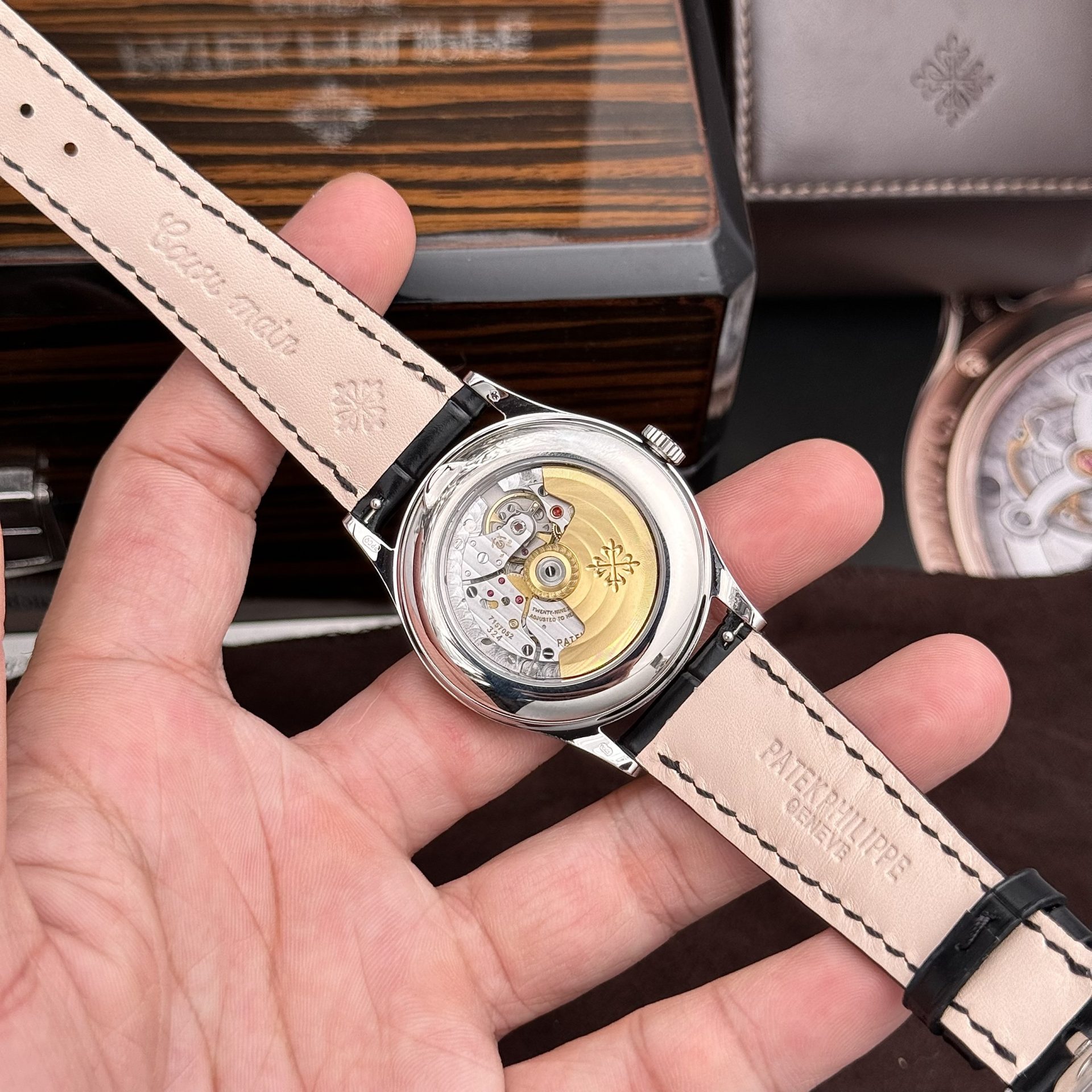 Patek Philippe Replica Watch Complications 5396G White Dial Leather Strap 38.5mm - Top club