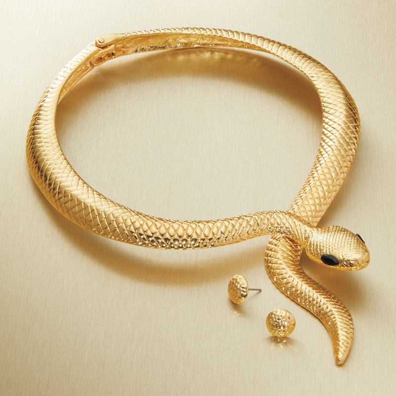 Snake Necklace and Earring Set - MIDNIGHT VELVET CATALOG