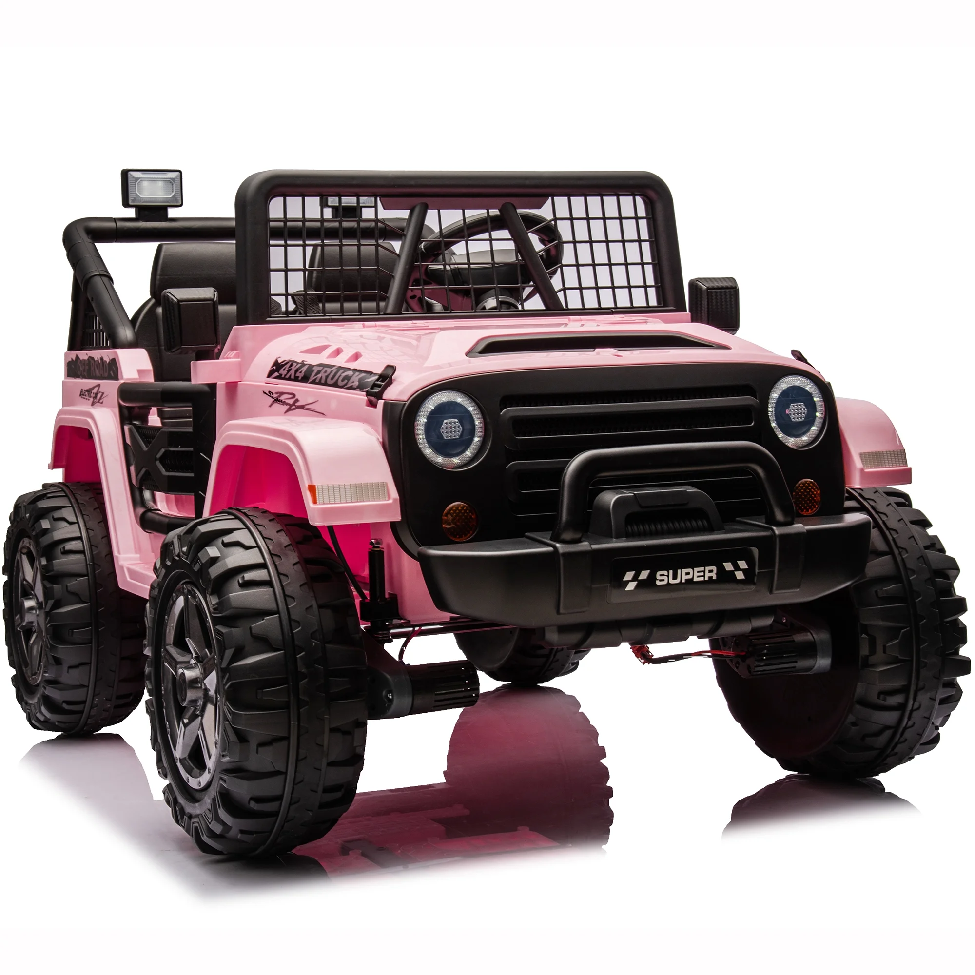 Joyracer 4WD 24 Volt Ride on Toys, 2 Seater Power Car wheels UTV with 800W Motors, Remote Control, Bluetooth Music, Spring Suspension, LED Light, Pink - Image 42