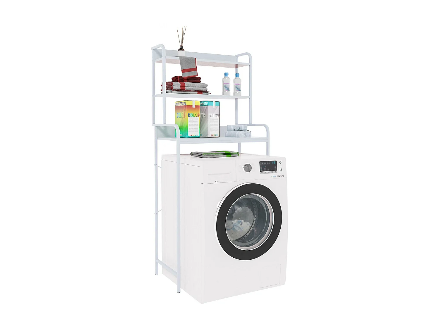 Etagère pour lave-linge Darby en métal avec 3 niveaux