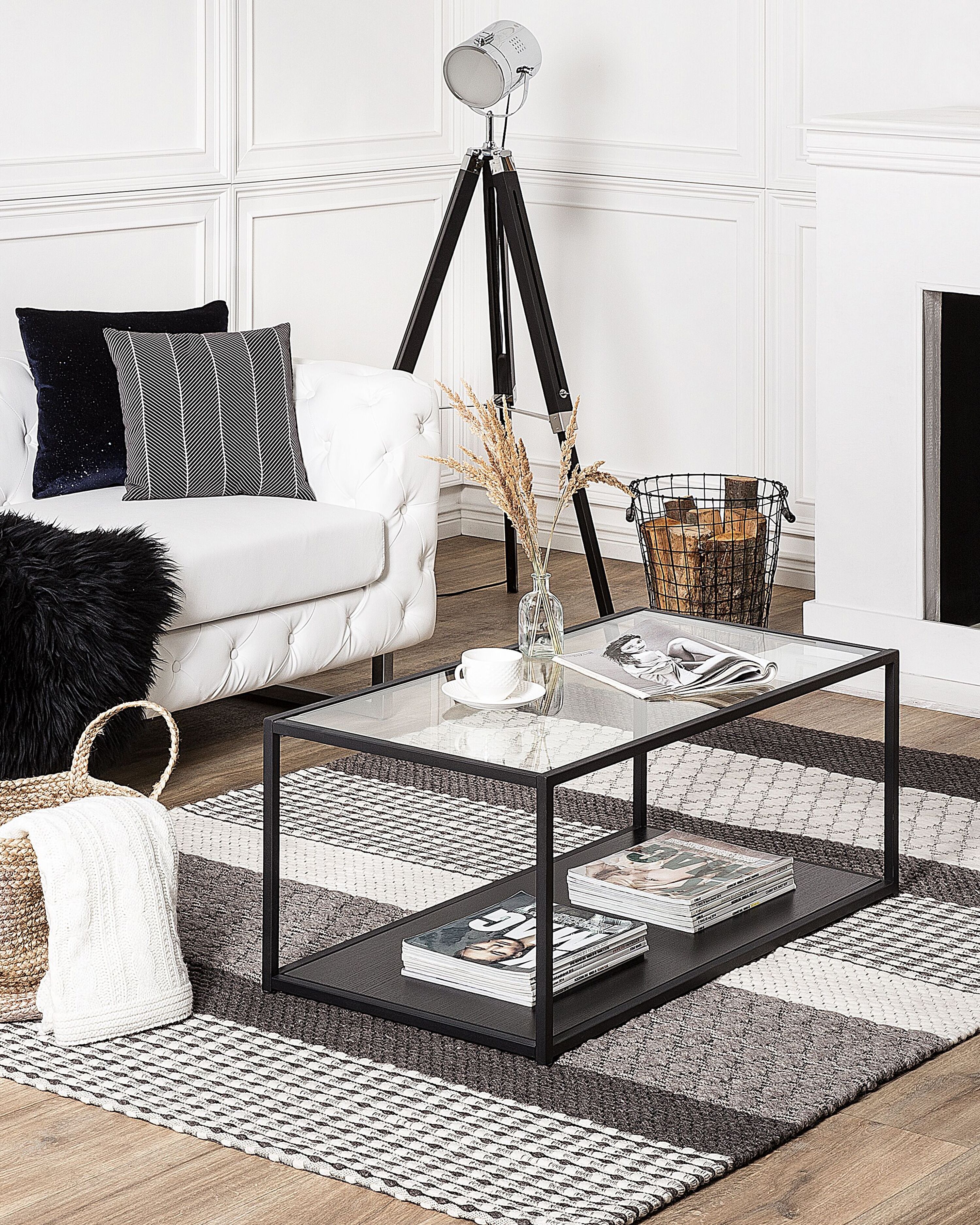 Rug AKKAYA Grey 160 x 220 cm Wool