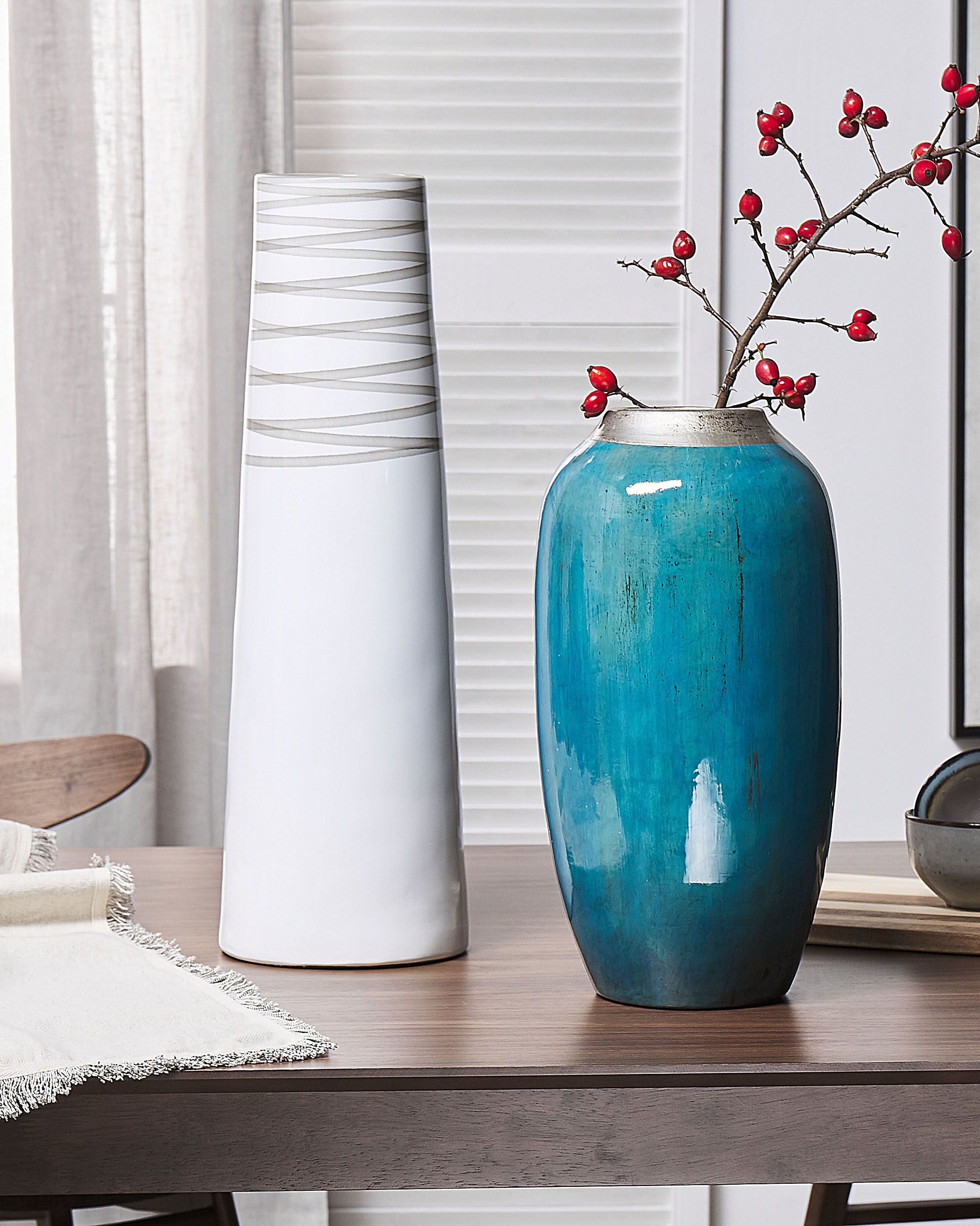 Decorative Vase TARRAGONA Ceramic 57 cm White