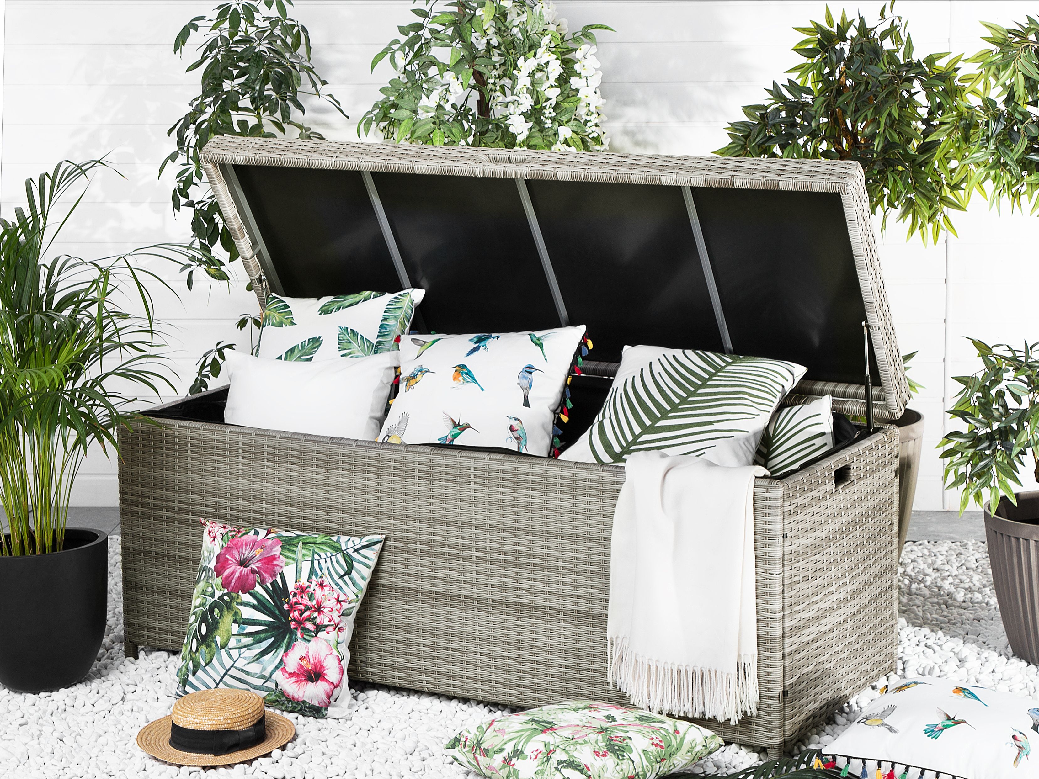 Storage Box MODENA 158 cm 63 cm Grey