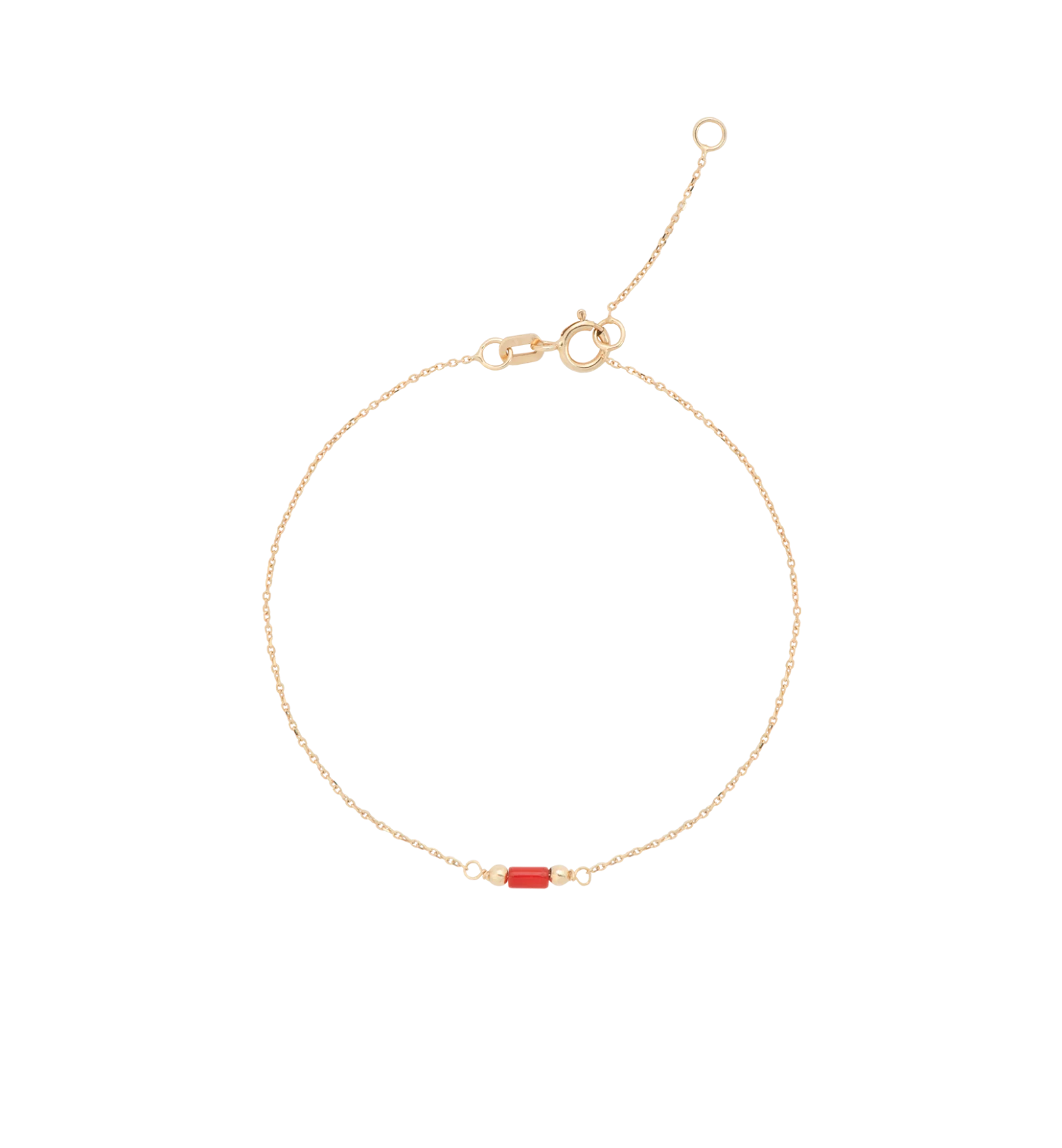 Blood Coral Bracelet 14K