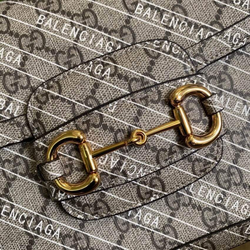 Replica Gucci X Balenciaga Horsebit 1955 Shoulder Bag 6022041:1High-quality replica