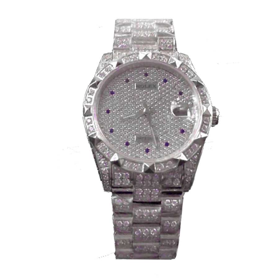 Rolex Datejust White Gold Diamond Dial Iced out 116624 Replica - Elite Watch Atelier
