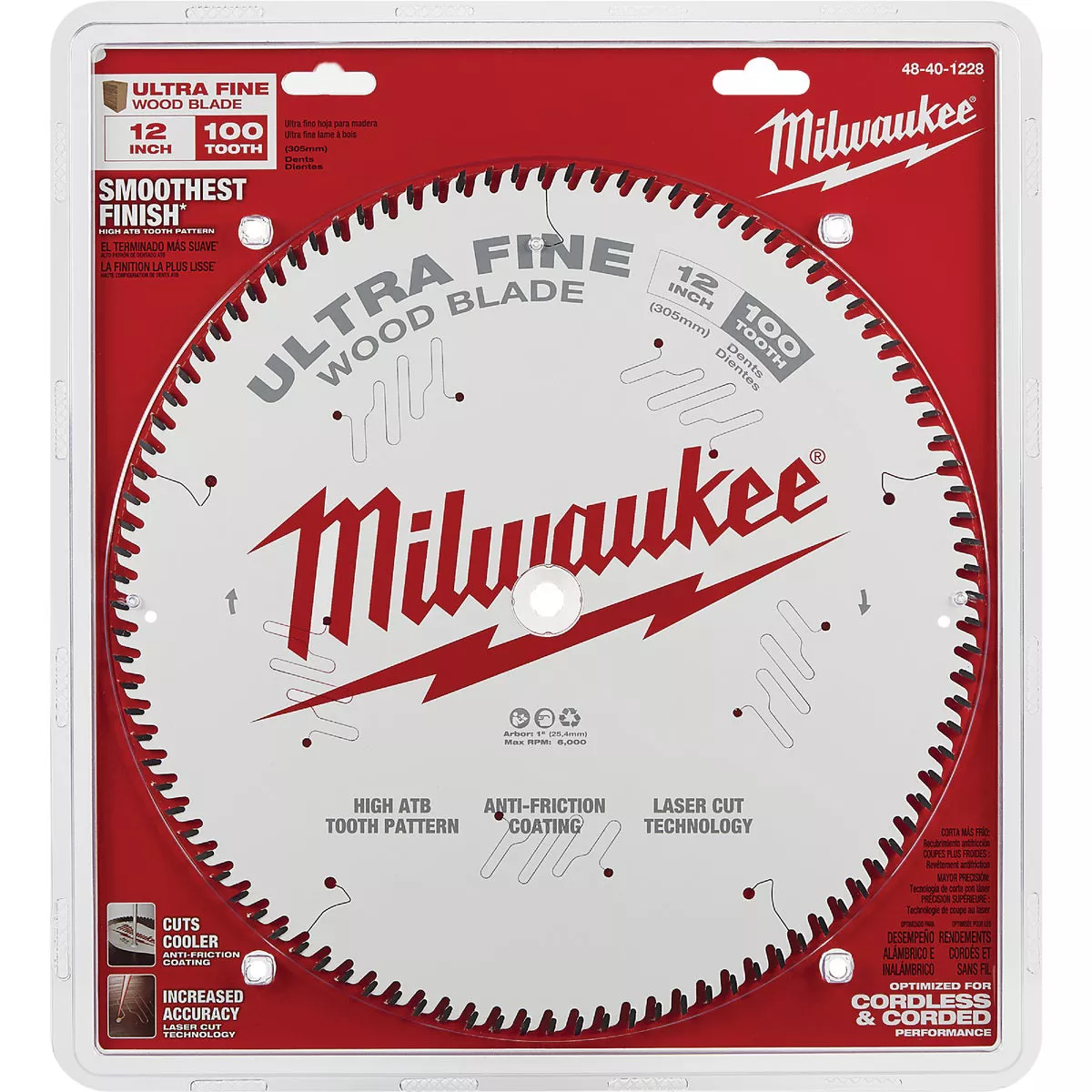 Milwaukee 12 In. 100-Tooth Ultra Fine Finish Circular Saw Blade