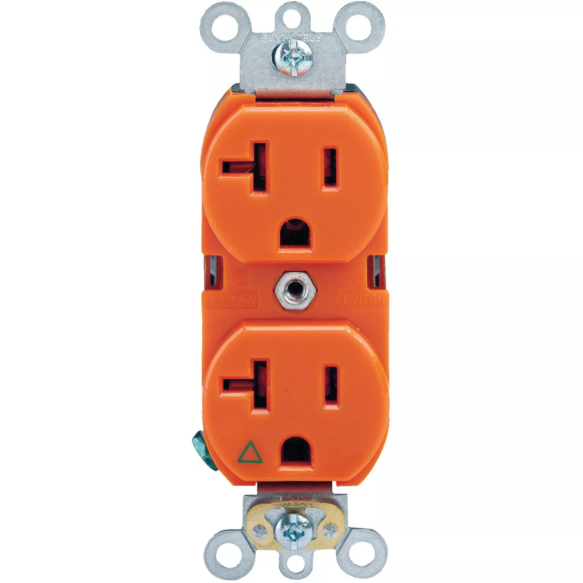 Leviton 20A Orange Isolated Grounding 5-20R Duplex Outlet