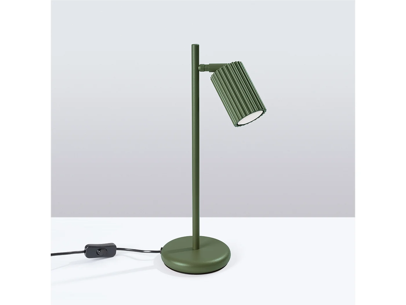 Lampe de bureau Gloow minimaliste en aluminium - 1 sources lumineuses 4000K - L.14,5 x H.43 cm - vert olive