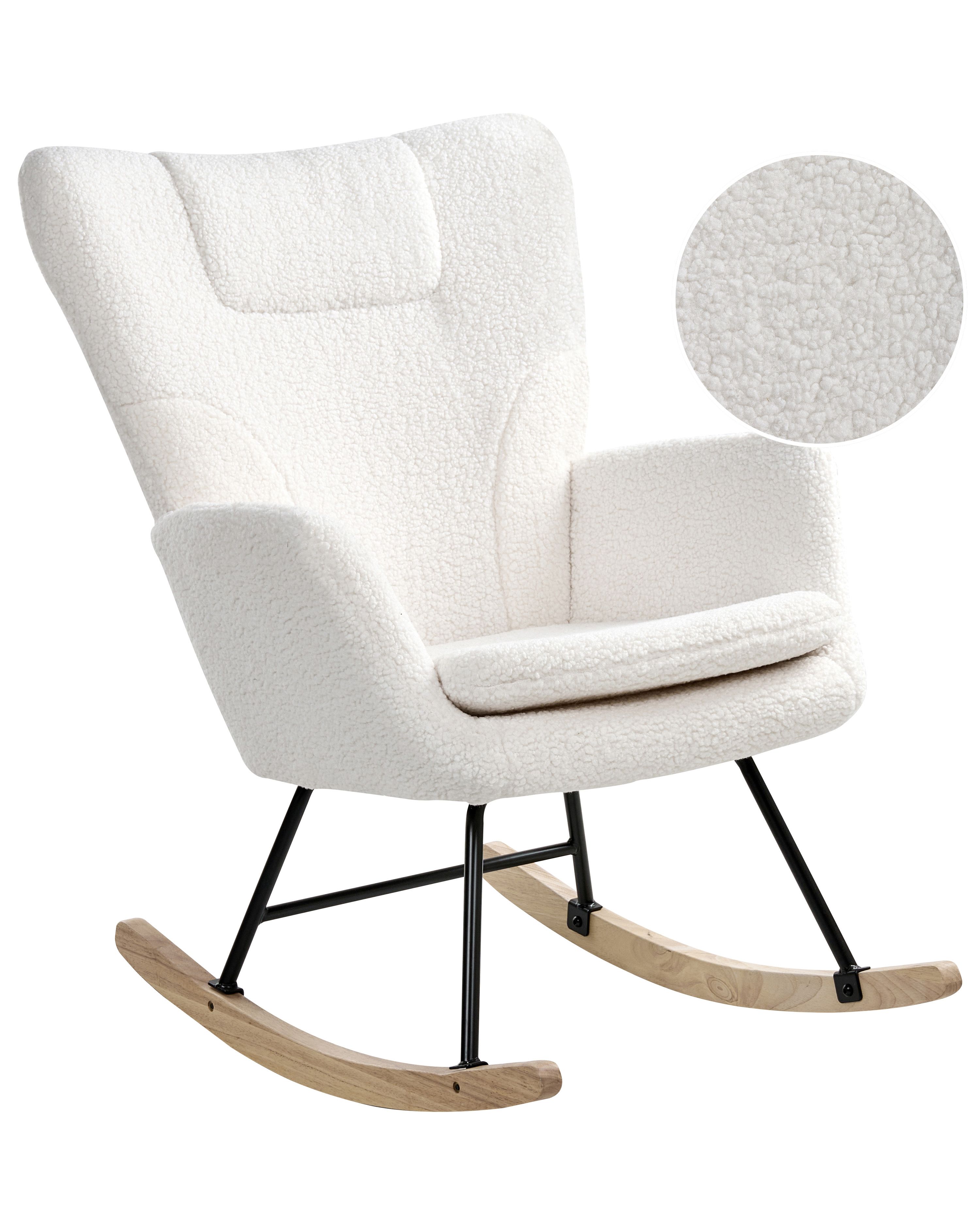 Rocking Chair SANDVE Boucle White