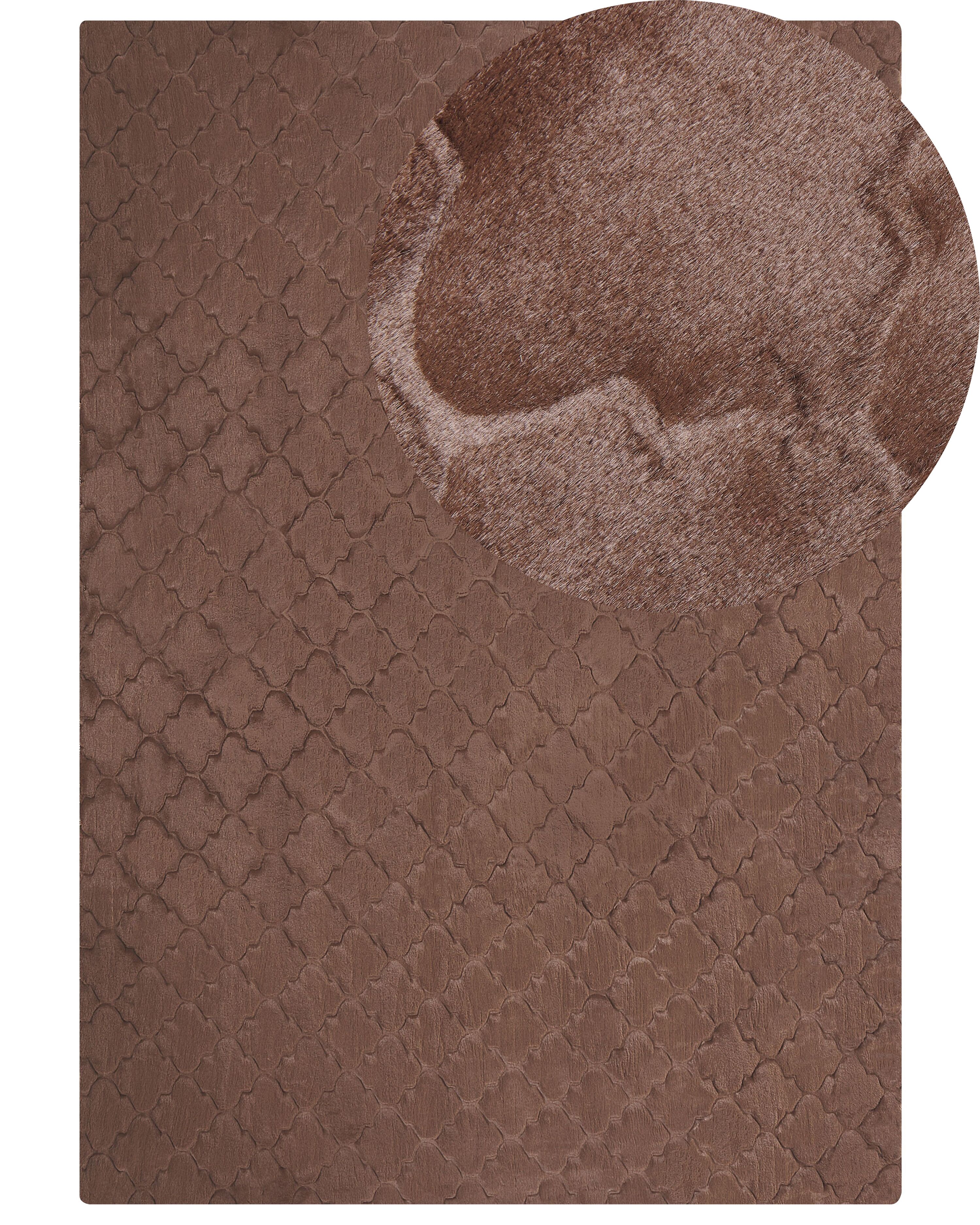 Faux Fur Rug GHARO Brown 160 x 230 cm