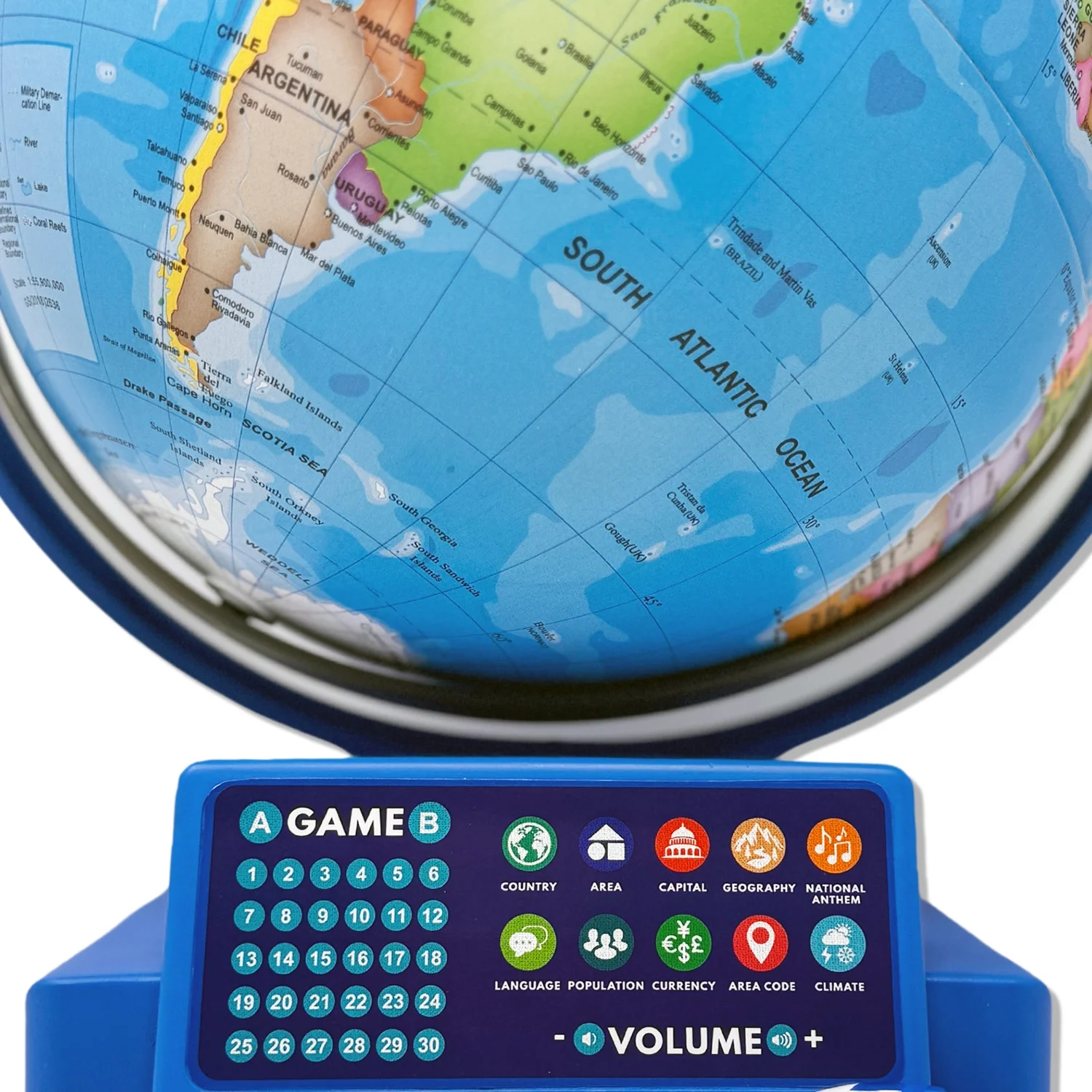 Dr. STEM: Interactive Talking Globe - Touch & Learn, Geographic Education Learning Set, Smart Pen, Electronic Game Panel, 300 Quiz Questions, Kids 6+ - Image 9