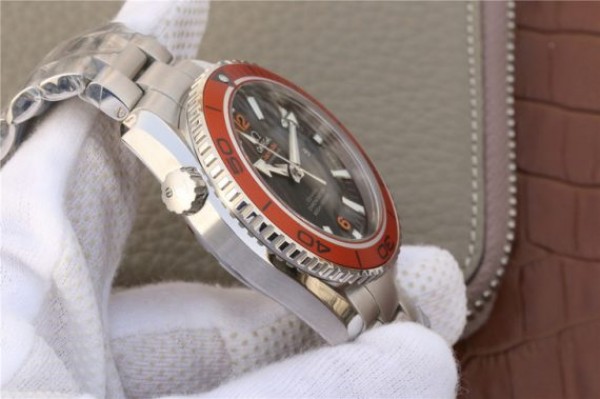 Replica Omega Planet Ocean Professional Orange Bezel 45mm OMF SS Bracelet A8500 - Top club