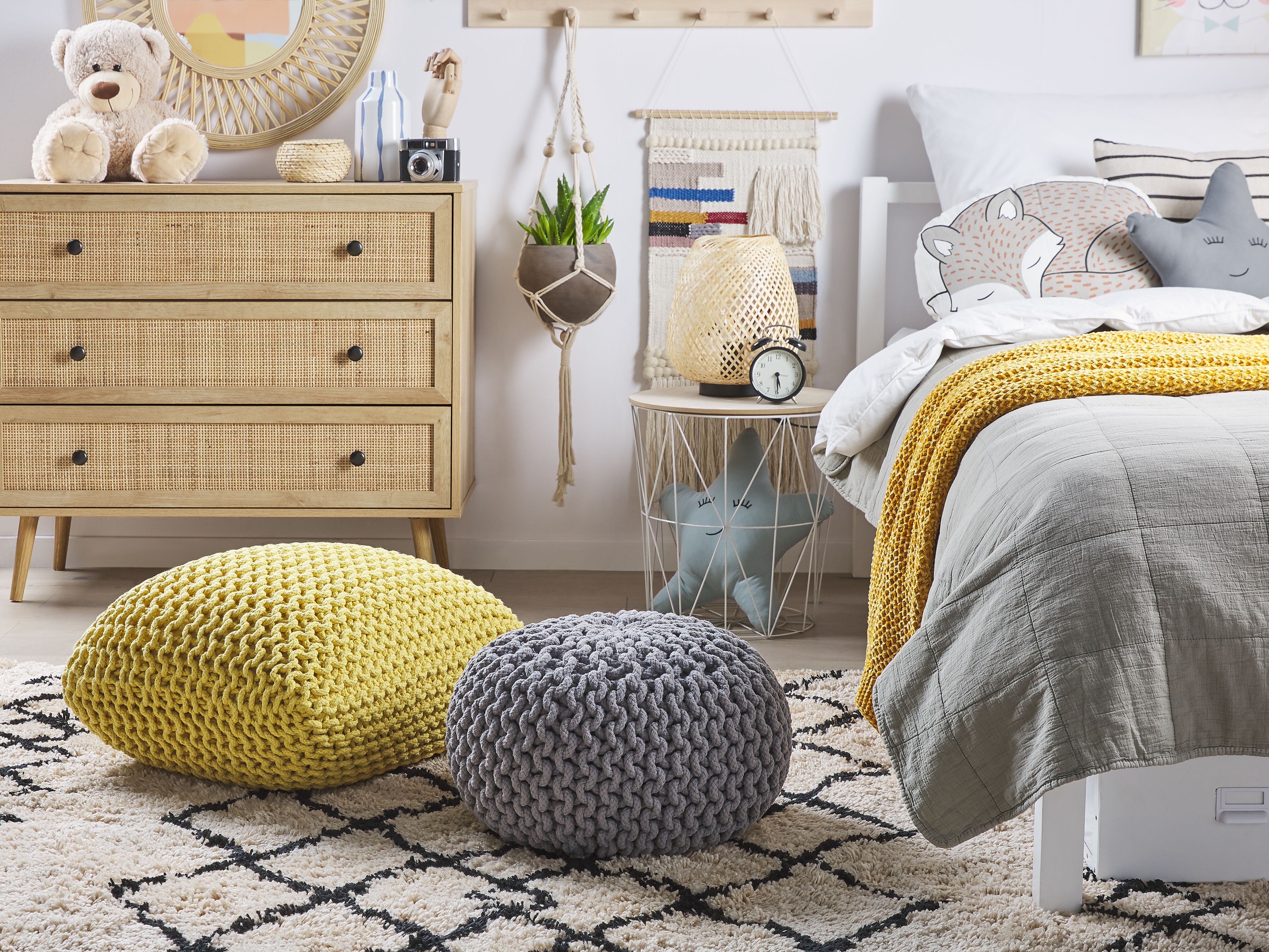 Pouffe CONRAD Cotton Yellow