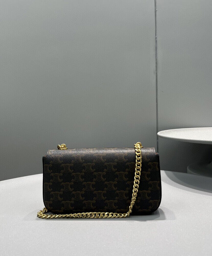 Celine Chain Shoulder Bag Cuir Triomphe 199242 Henna1:1High-quality replica