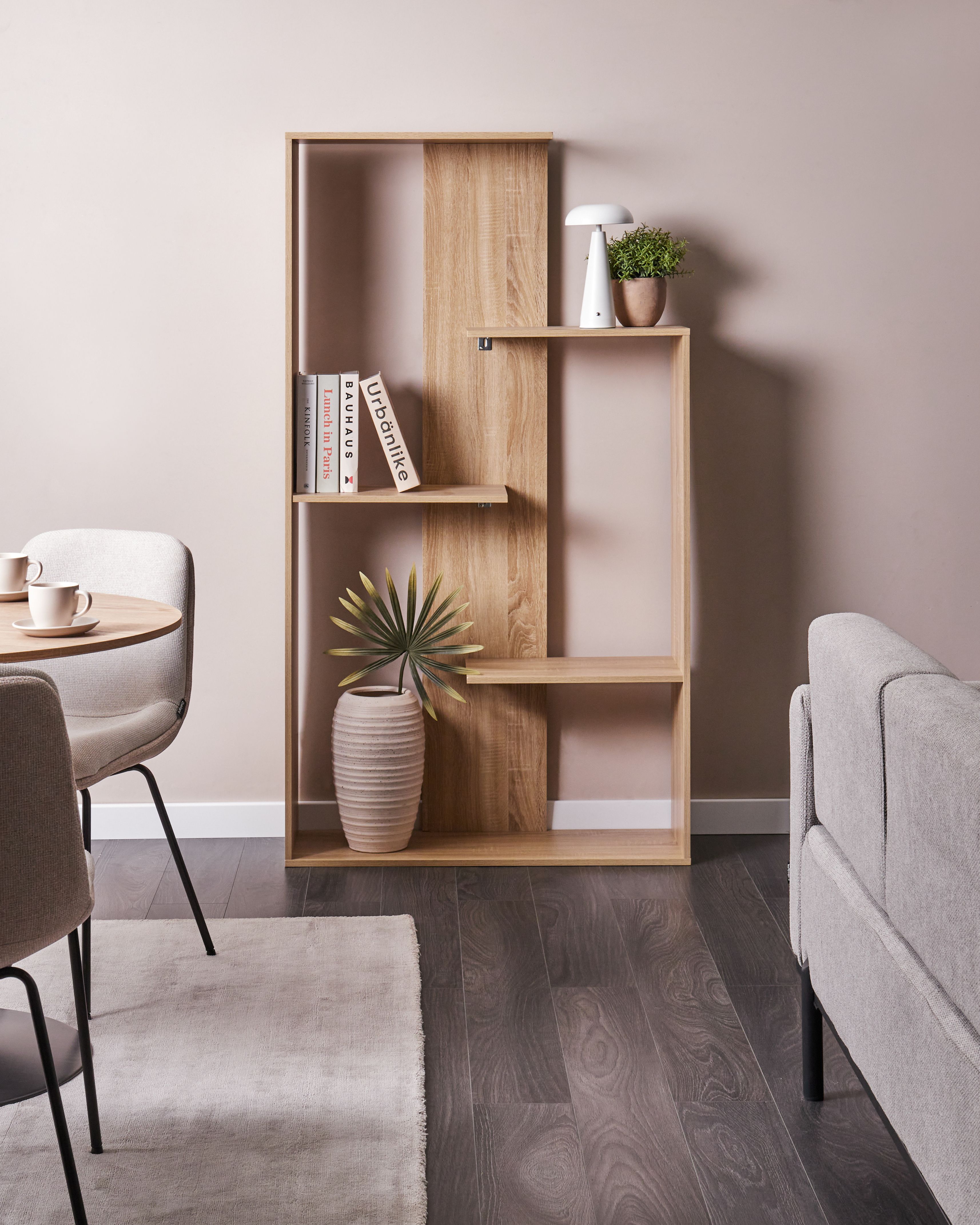 3 Tier Bookcase KAHNTAH 163 cm Light Brown
