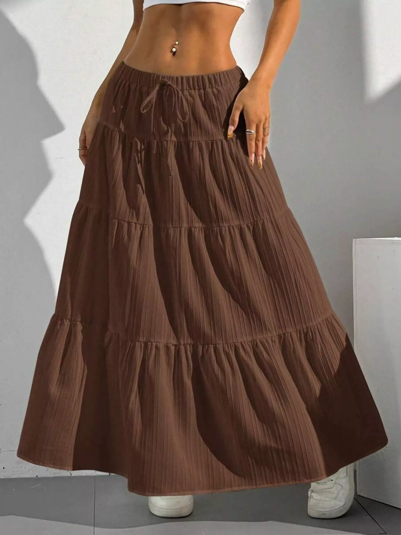 Flowy Tiered Maxi Skirt - ZKZOOK