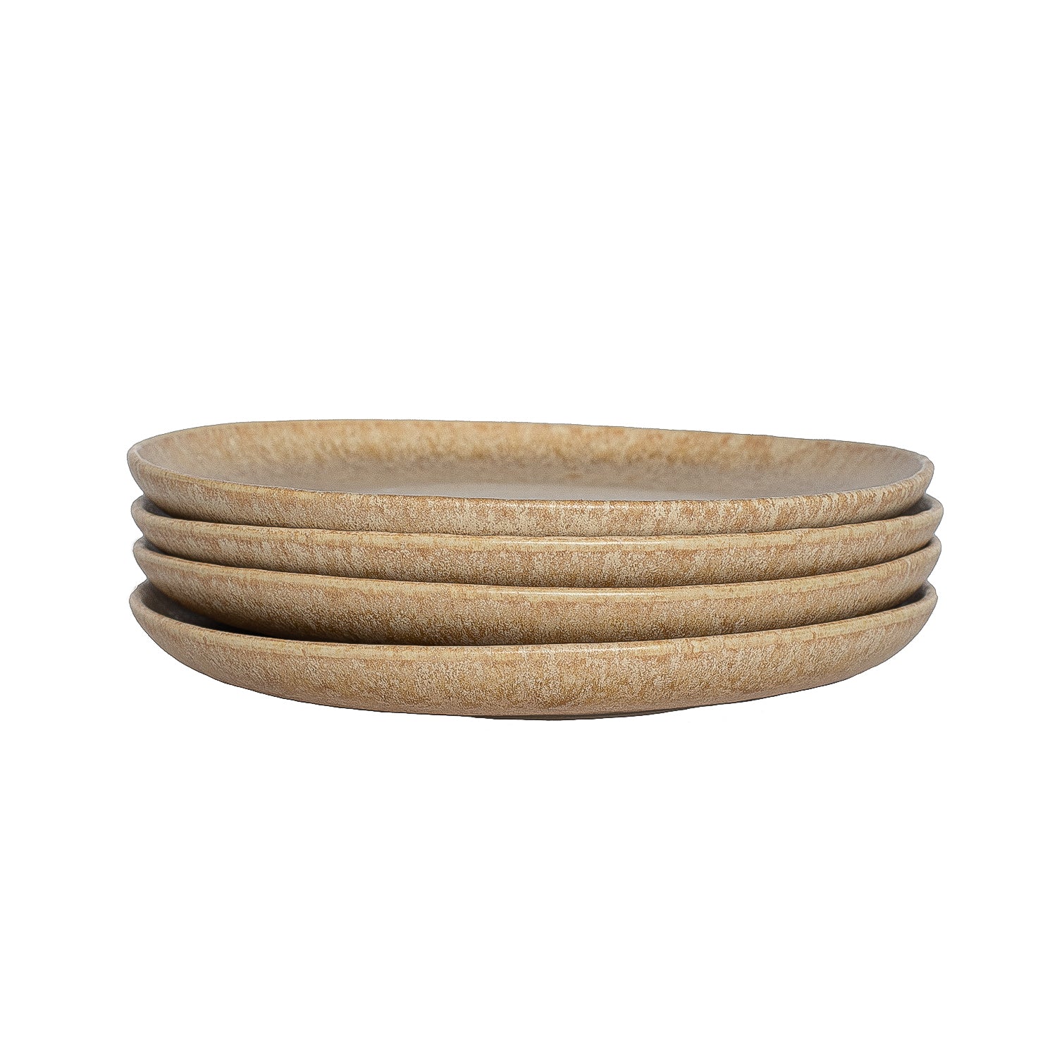 Blokker Mixed Ceramics Gebaksbordjes 4st. - Ø 17 cm - Zand