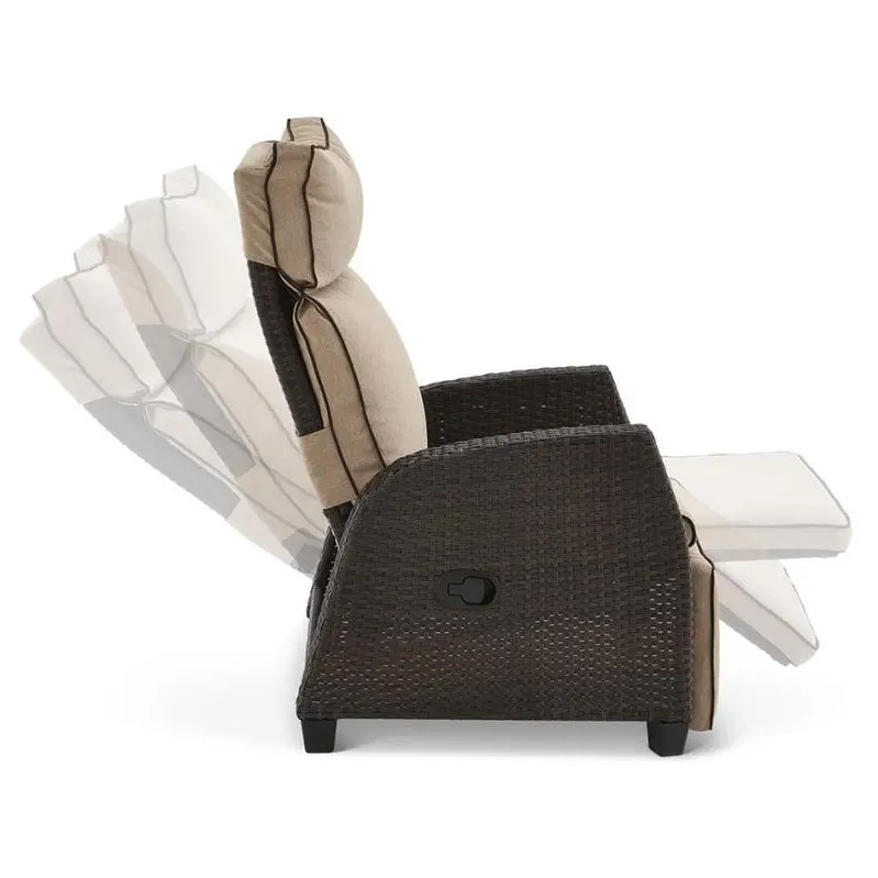 Weatherproof Outdoor Recliner Chair - 330 lbs Capacity, Steel Frame - Image 5 Weatherproof Outdoor Recliner Chair - 330 lbs Capacity, Steel Frame - Image 5