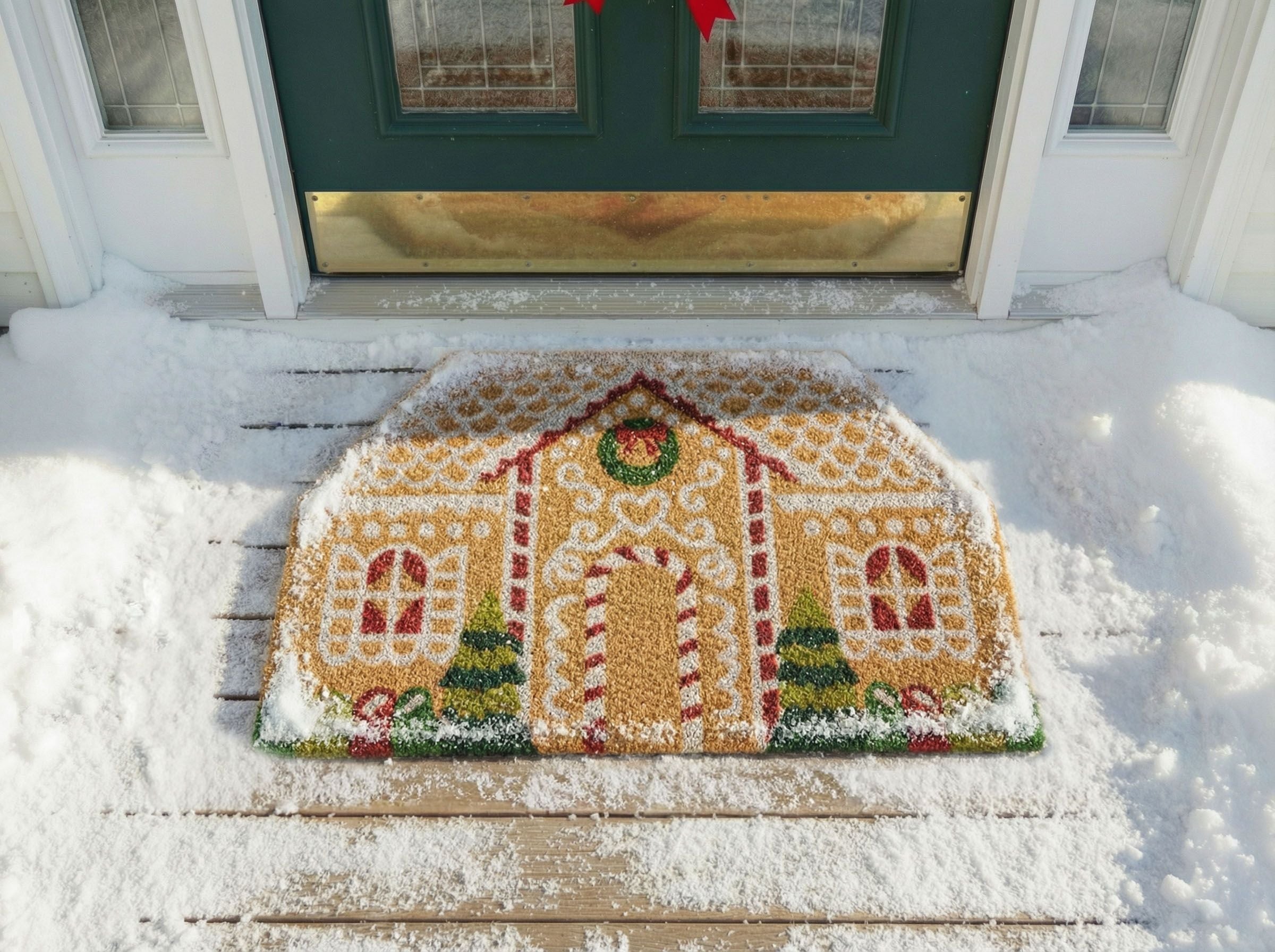 Doormat SELATNA Natural 50 x 80 cm Christmas Motif Coir